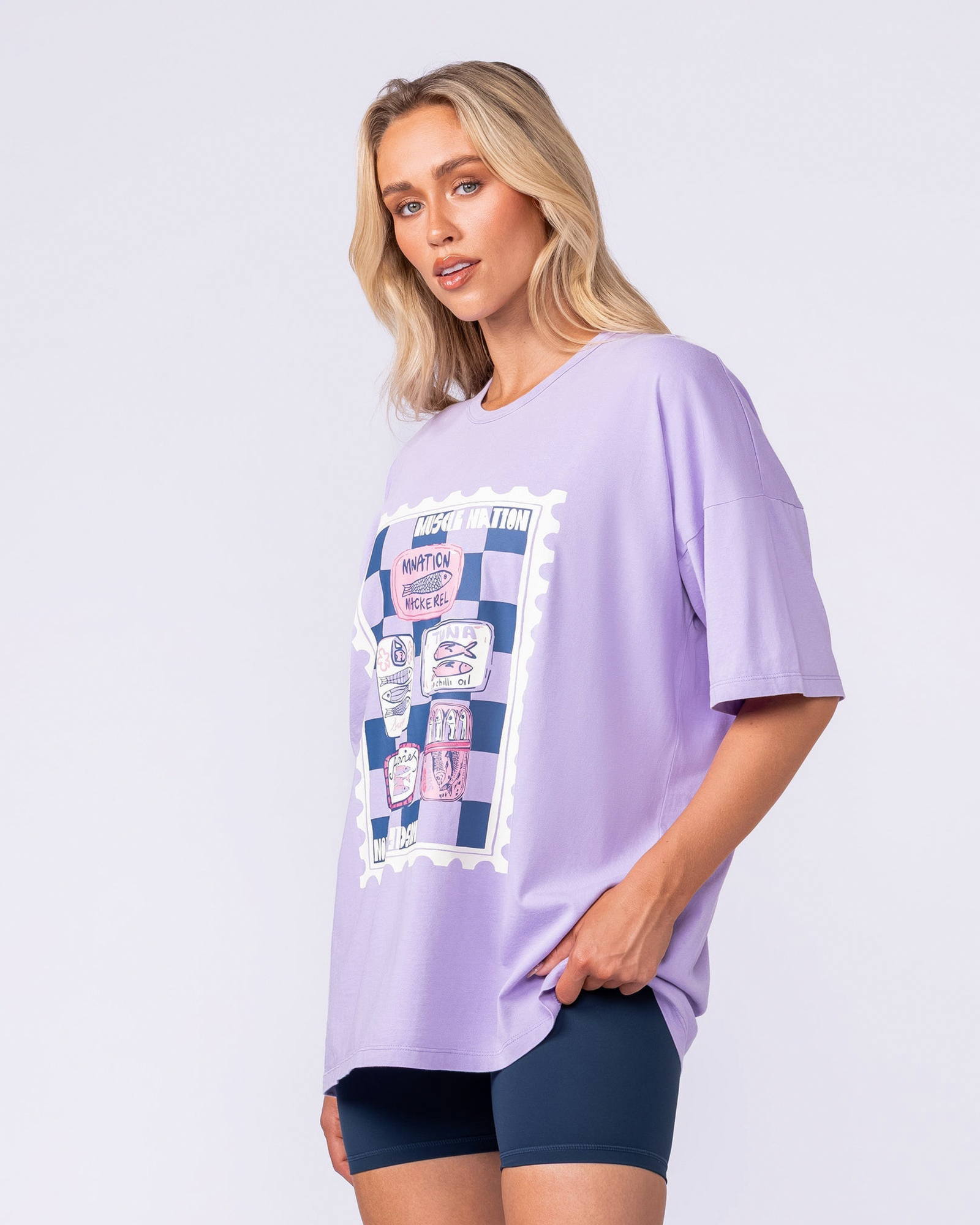 Sardina Oversized Vintage Tee - Washed Iris