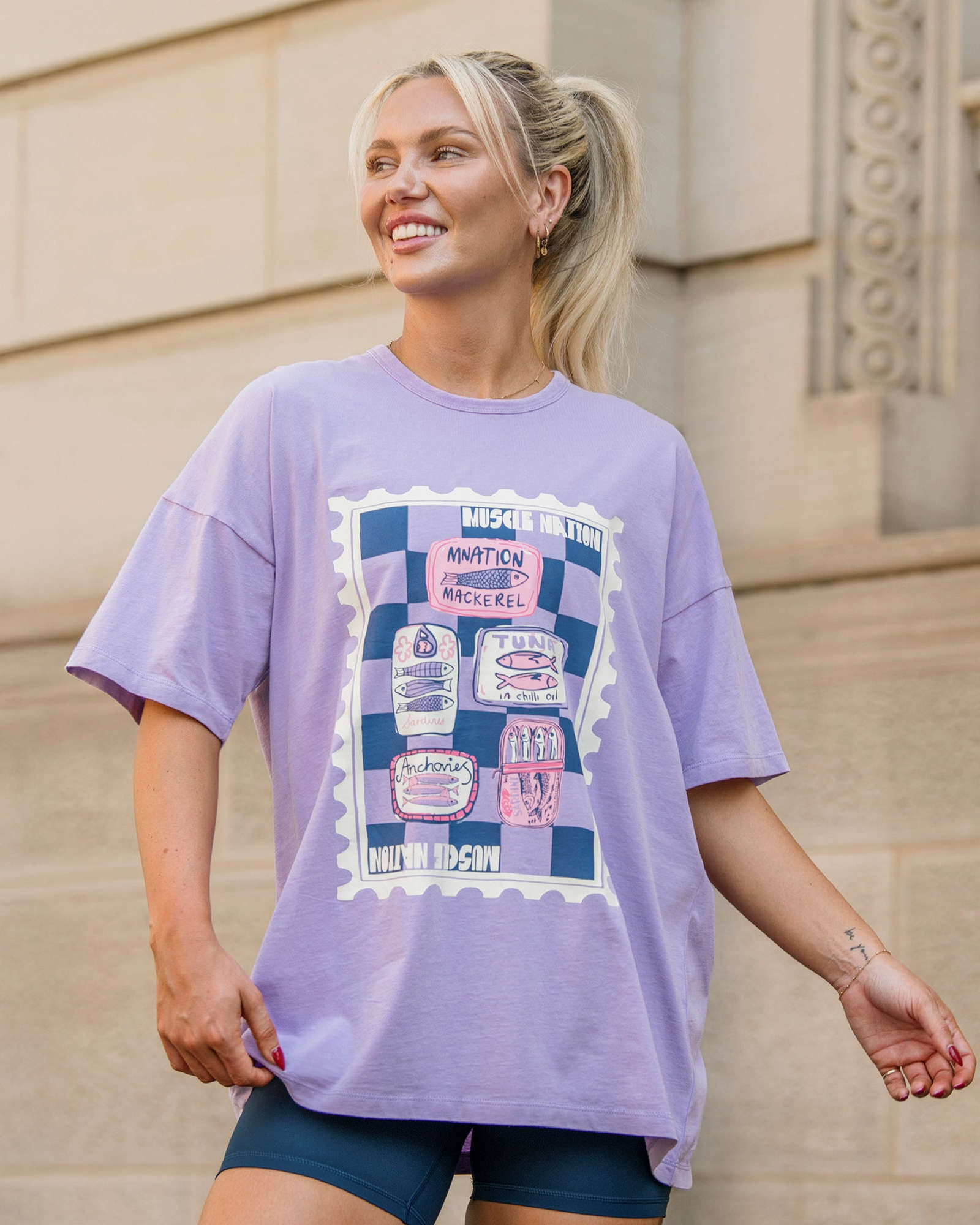 Sardina Oversized Vintage Tee - Washed Iris