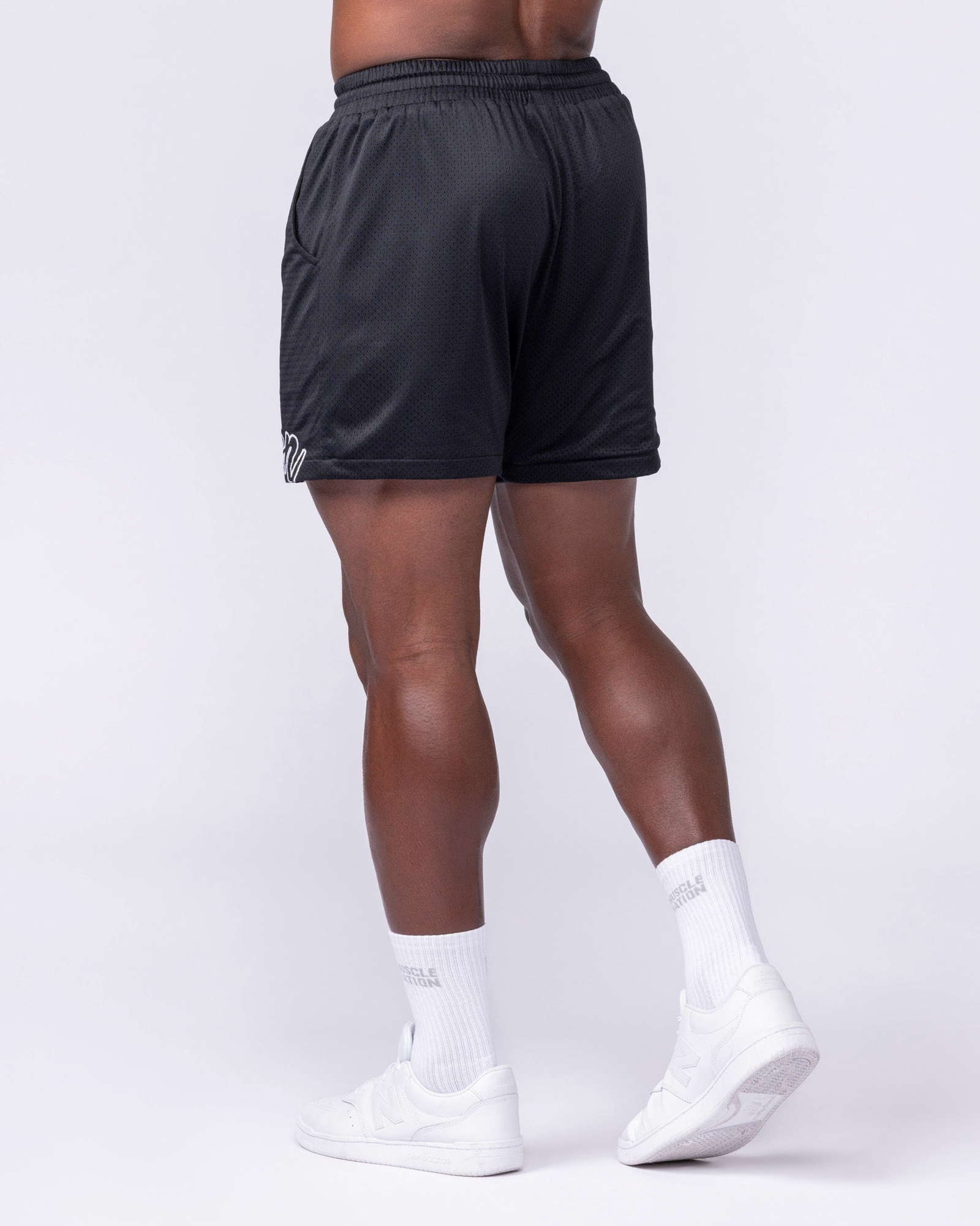 Script Lay Up 4" Shorts - Black