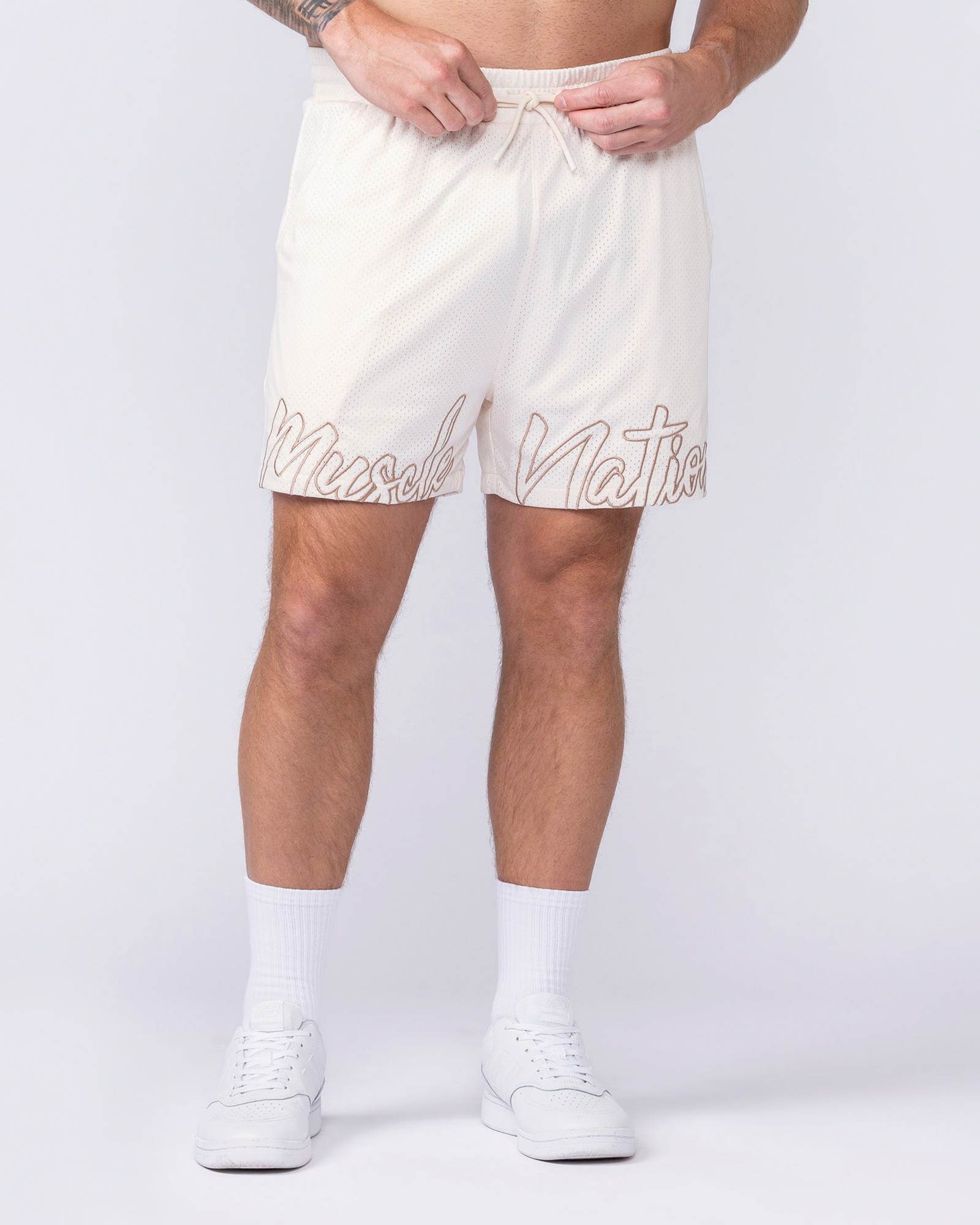 Script Lay Up 4" Shorts - Travertine