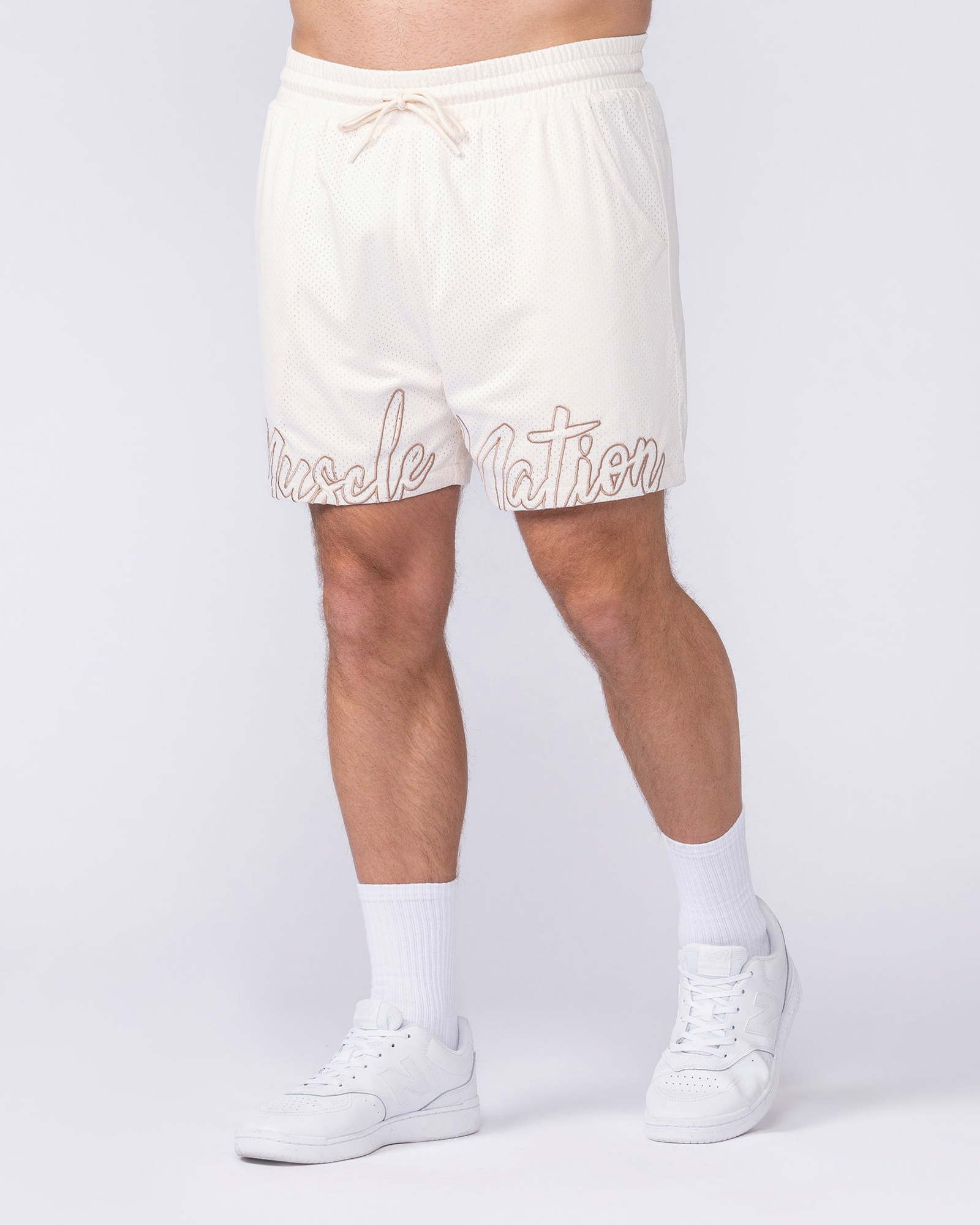 Script Lay Up 4" Shorts - Travertine