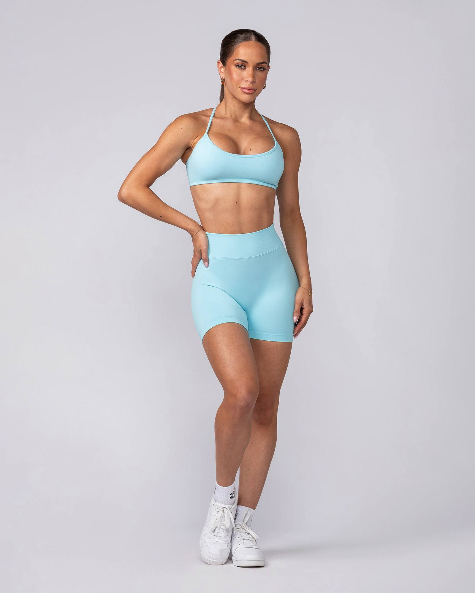 Sculpt Seamless Midway Shorts - Lagoon