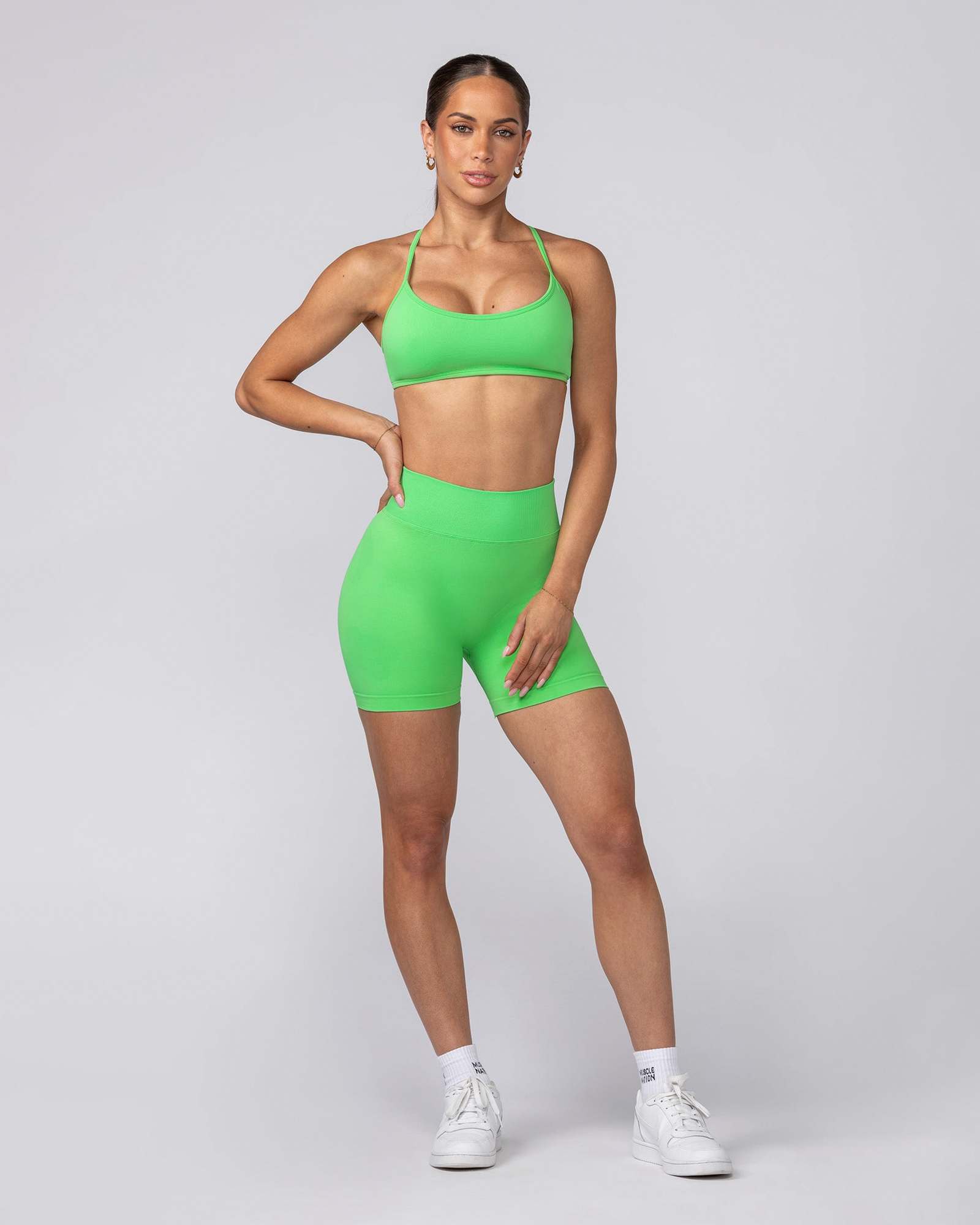 Sculpt Seamless Midway Shorts - Neon Apple