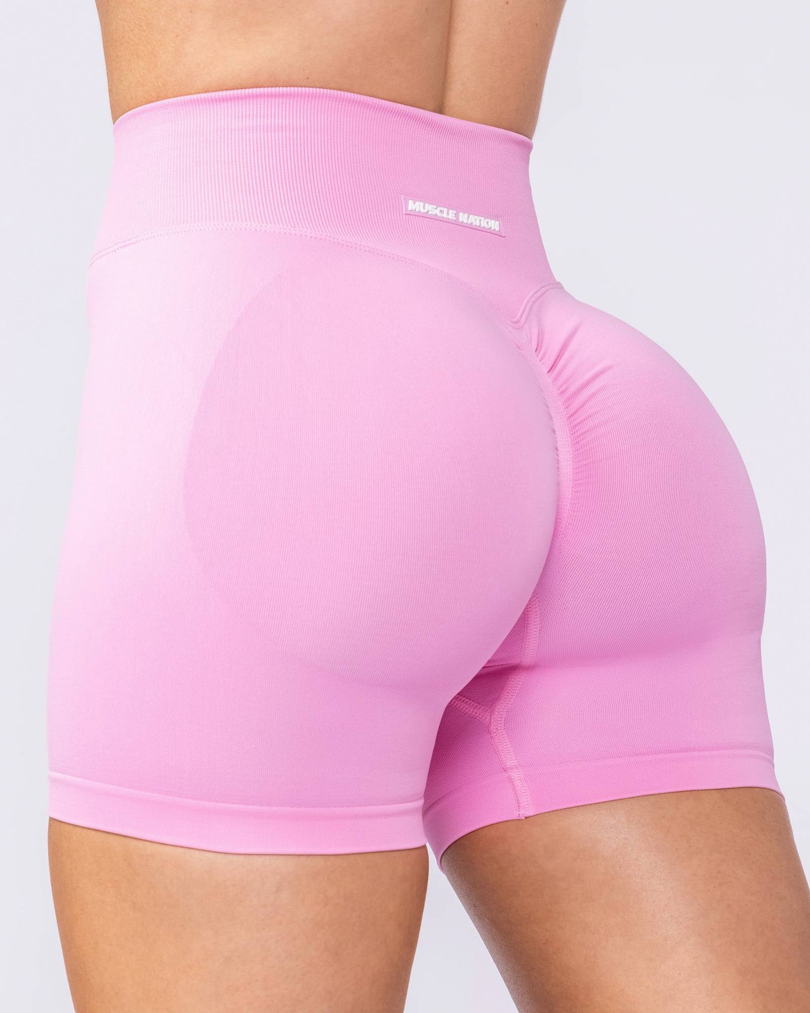 Sculpt Seamless Midway Shorts - Pink Frosting