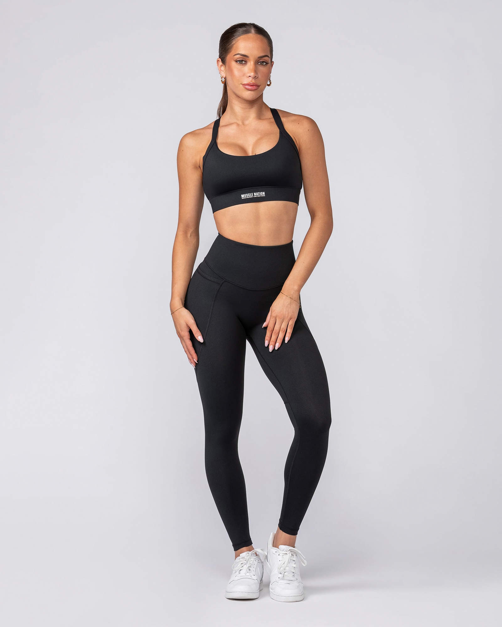 Signature Boost Pocket Ankle Length Leggings - Black