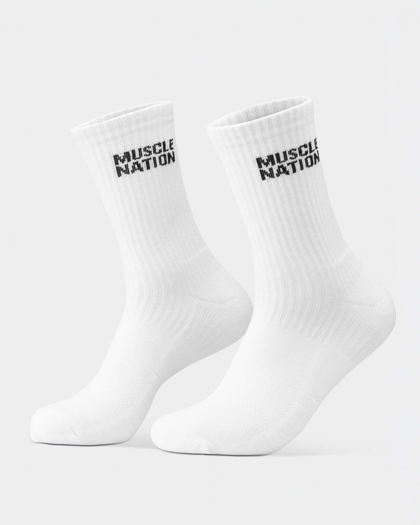 Mens Essential Crew Socks (2x Pack) - White