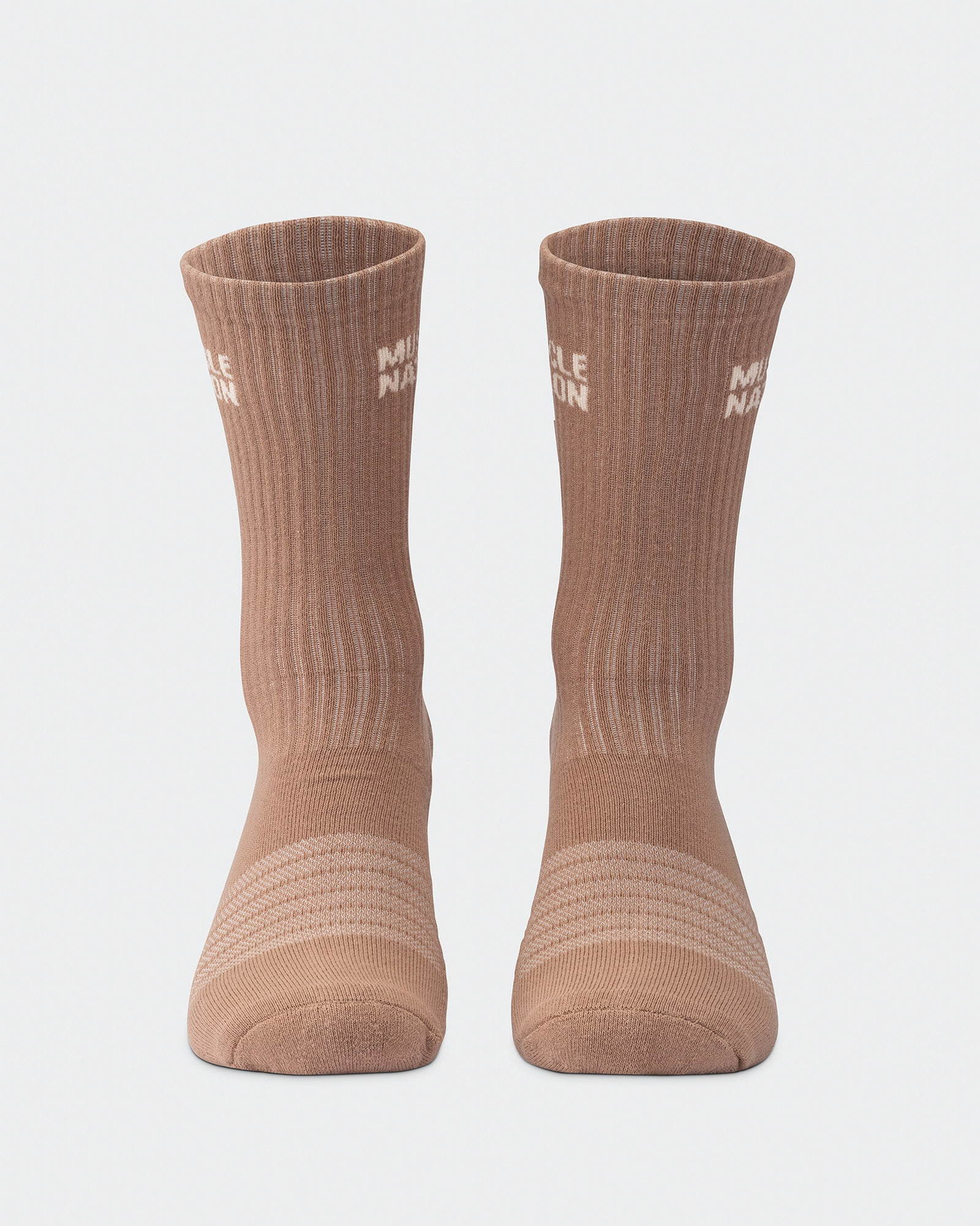 Mens Essential Crew Socks (3x Pack) - Cream / Eggshell / Evergreen