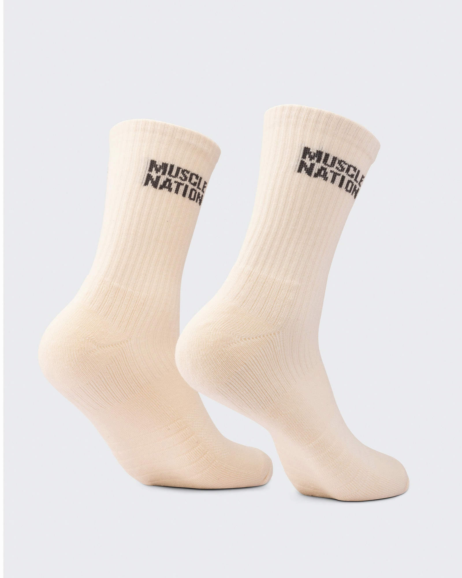 Mens Essential Crew Socks (2x Pack) - Charcoal / Dew