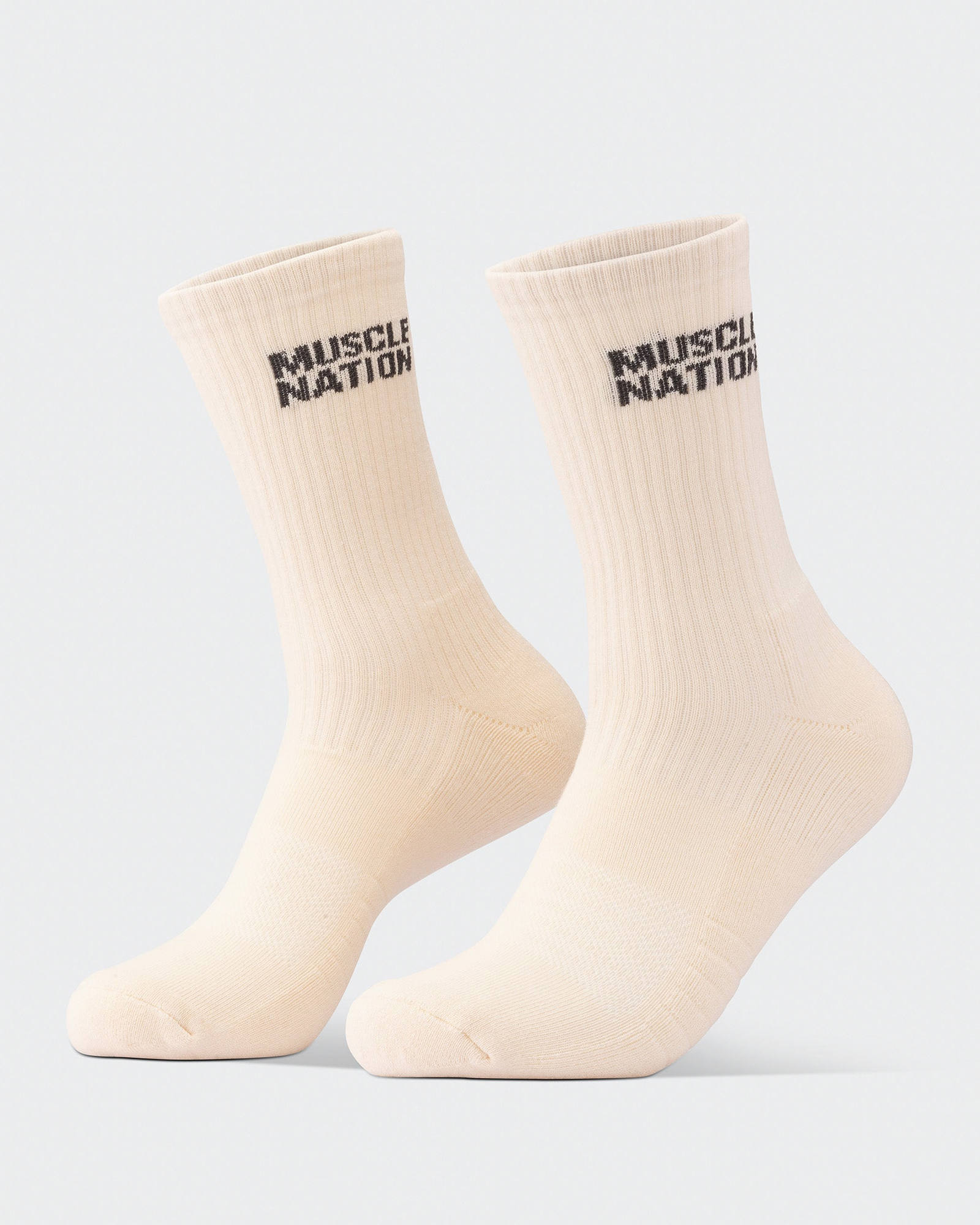 Mens Essential Crew Socks (2x Pack) - Charcoal / Dew