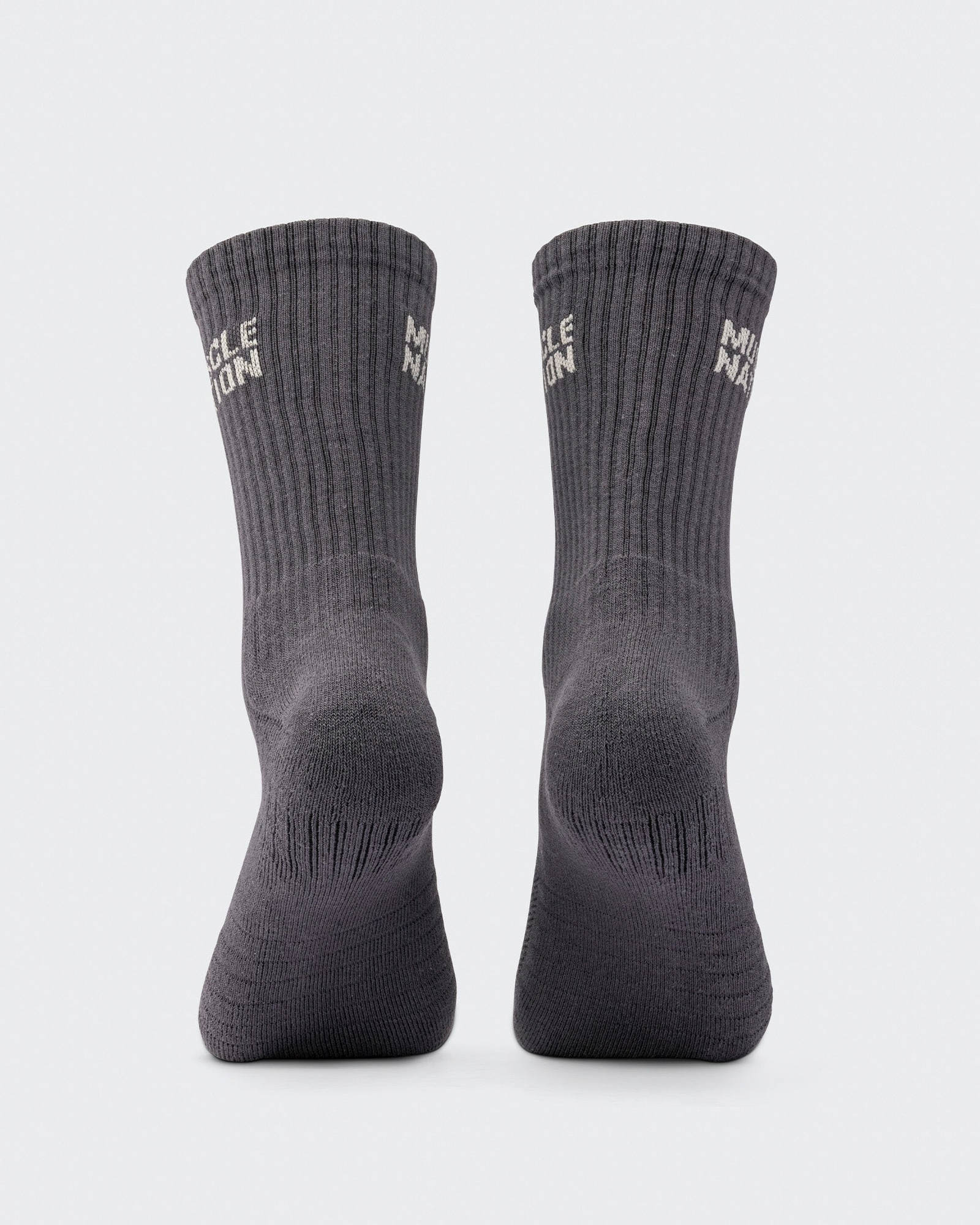 Mens Essential Crew Socks (2x Pack) - Charcoal / Dew