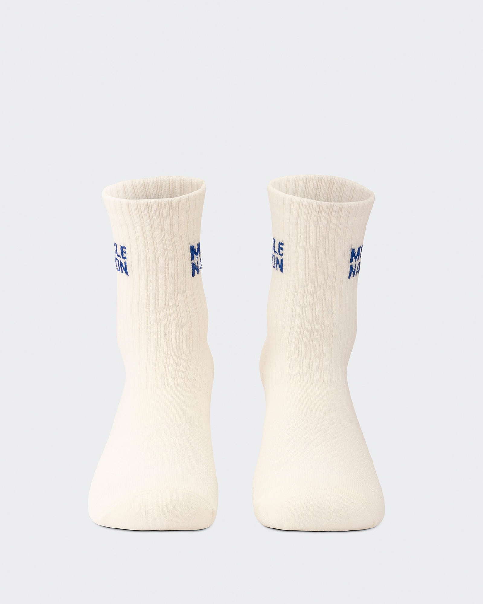 Womens Essential Crew Socks (3x Pack) - Navy / Hawaiian Blue / Off White