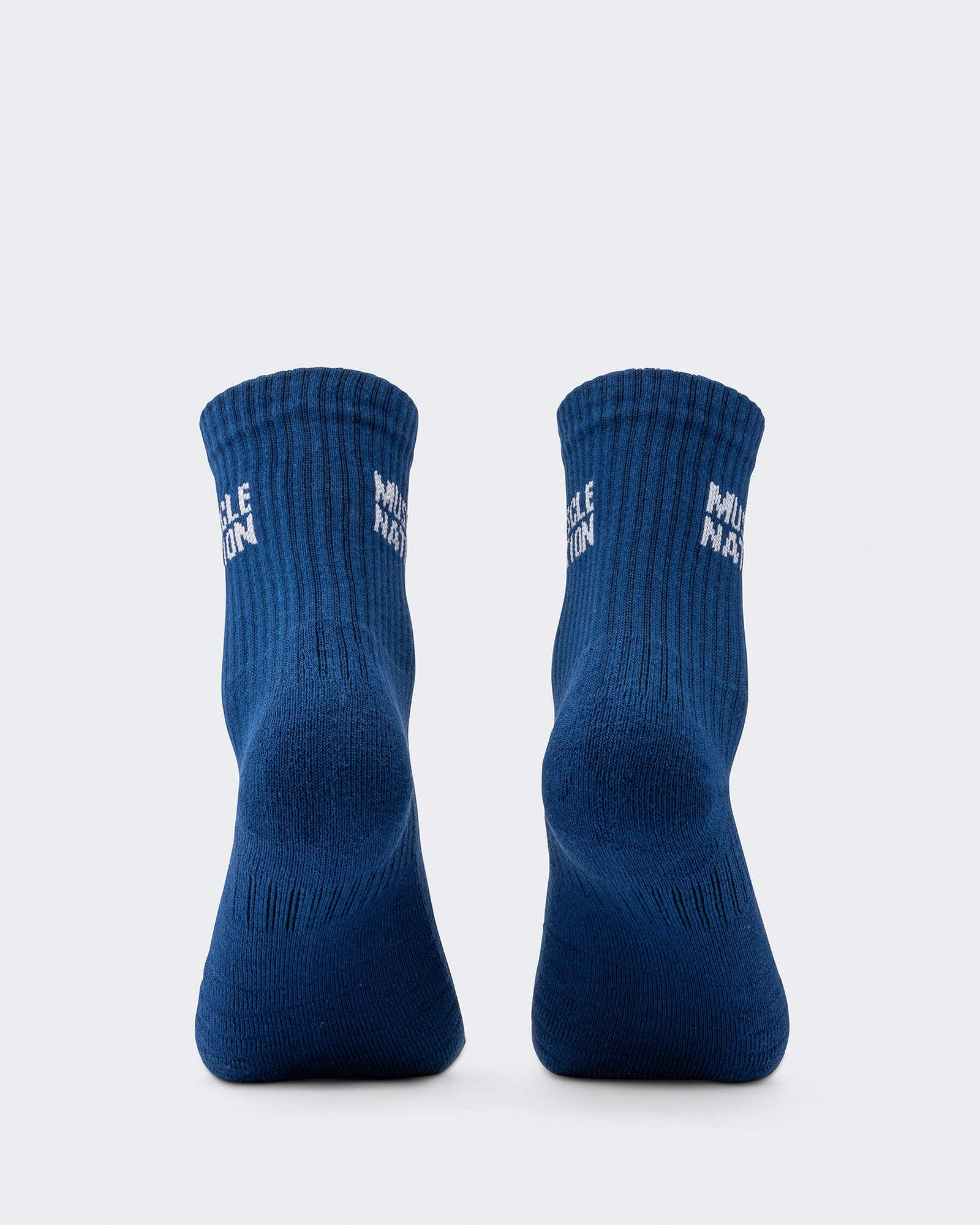 Womens Essential Crew Socks (3x Pack) - Navy / Hawaiian Blue / Off White