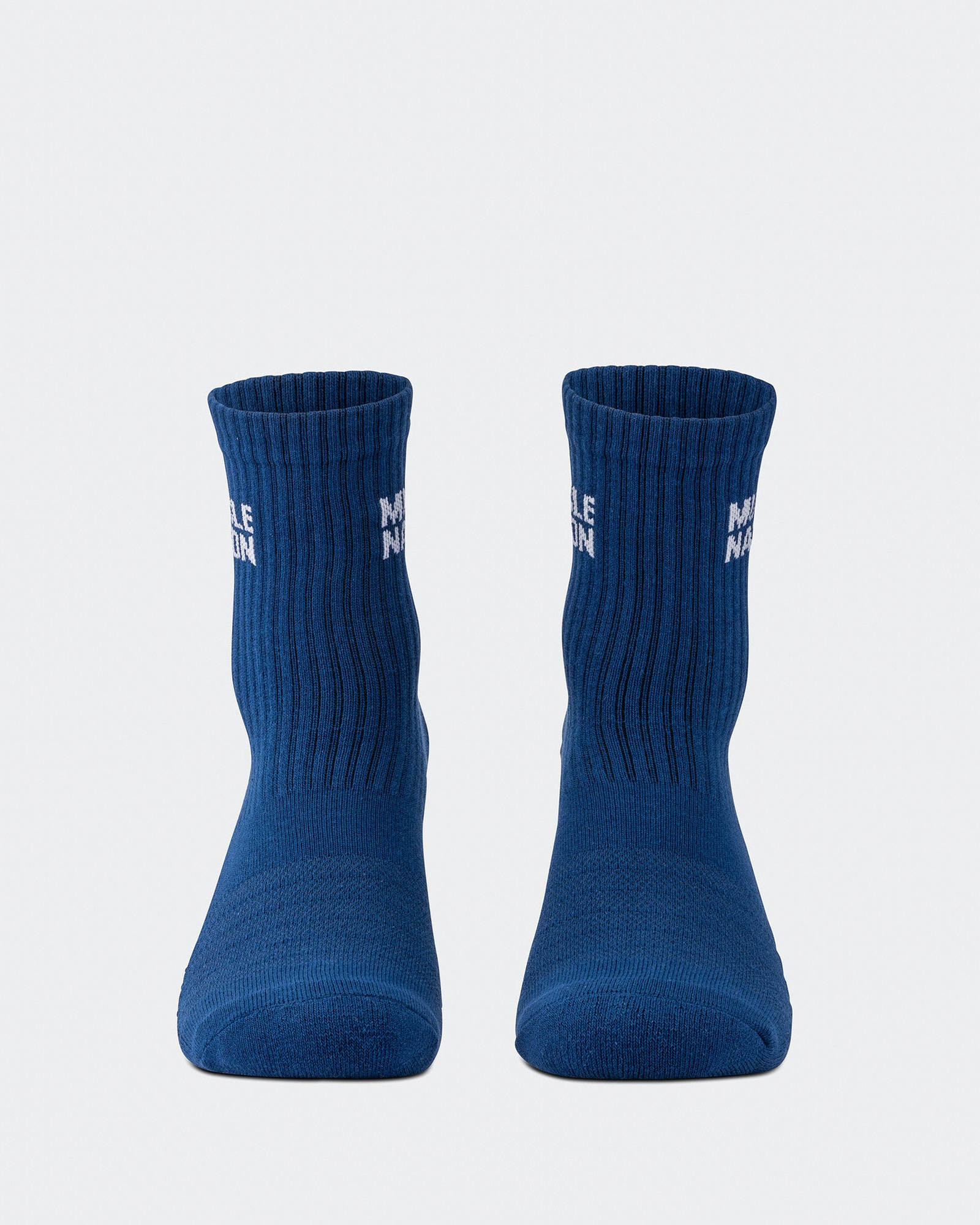 Womens Essential Crew Socks (3x Pack) - Navy / Hawaiian Blue / Off White