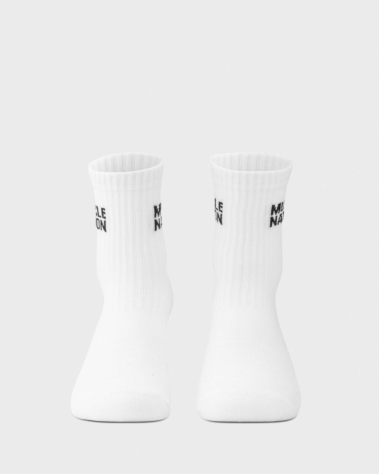Womens Essential Crew Socks (2x Pack) - White
