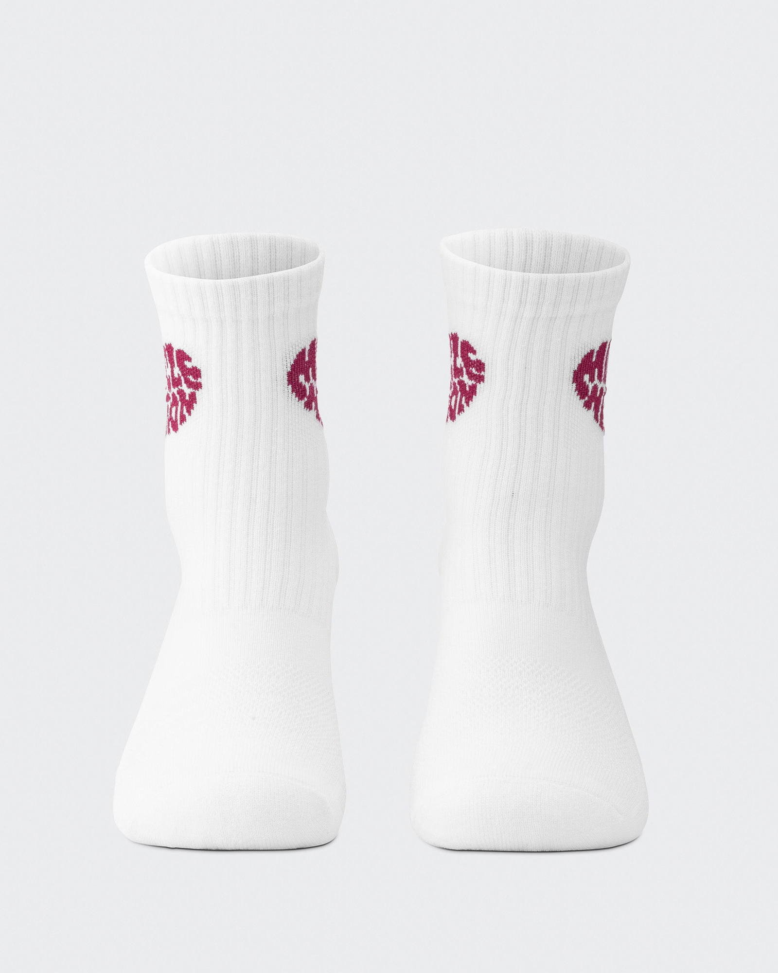Womens Heart Crew Sock (2X Pack) - White / Grey Marl