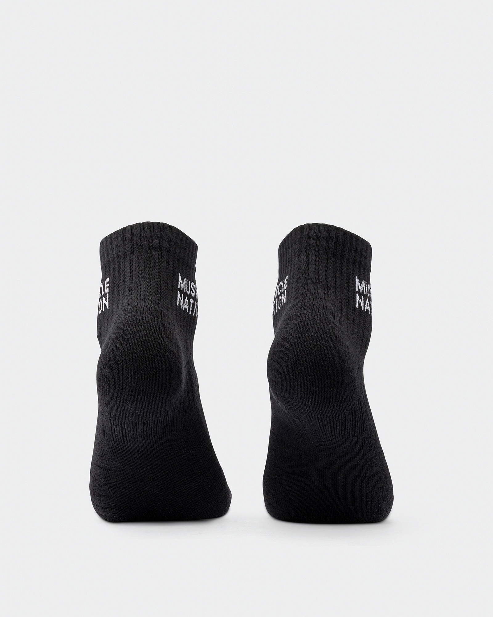 Womens 1/4 Crew Sock (2X Pack) - Black / White