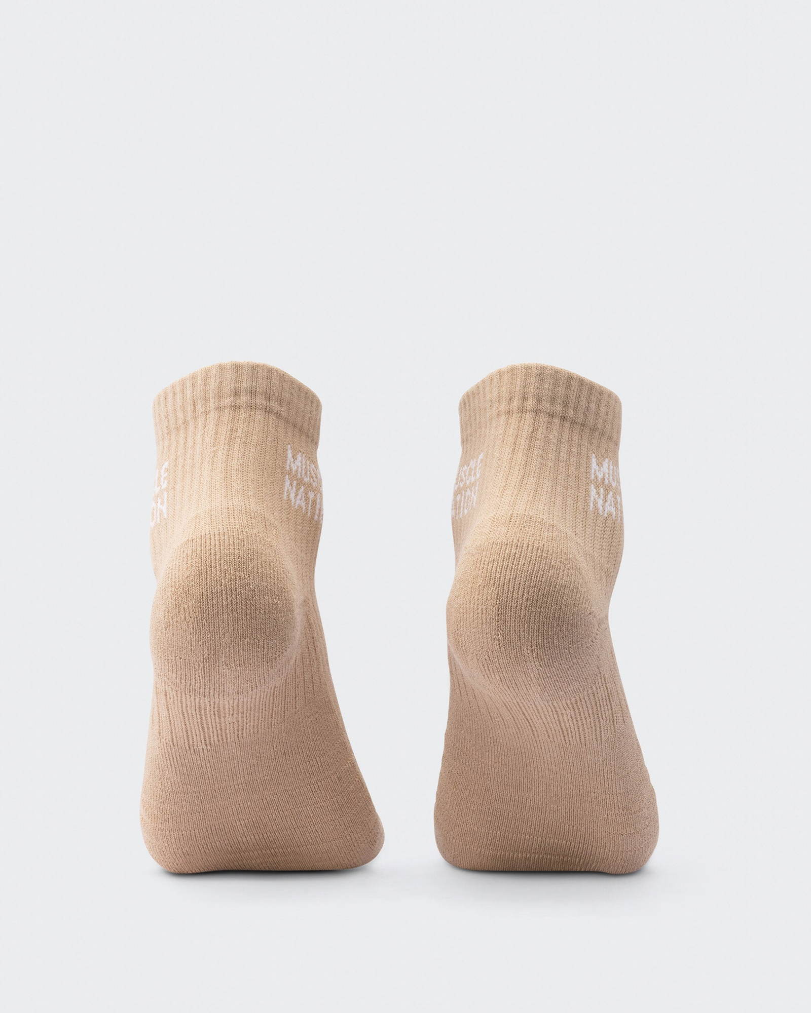 Womens 1/4 Crew Sock (2X Pack) - White / Stone