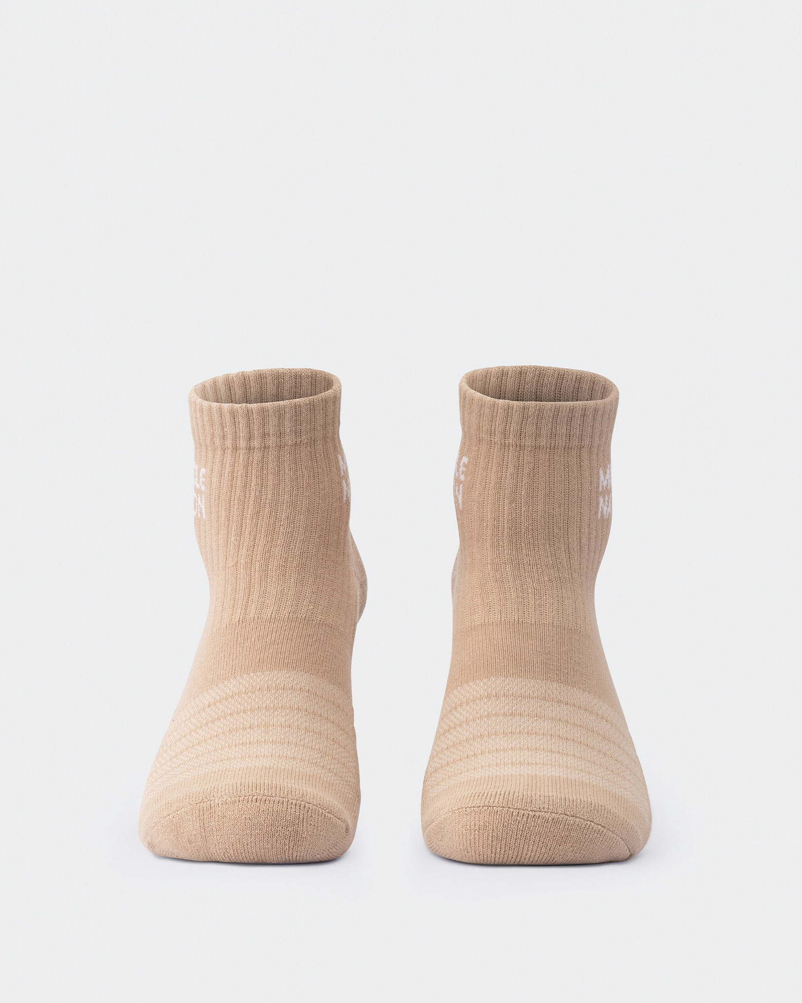 Womens 1/4 Crew Sock (2X Pack) - White / Stone