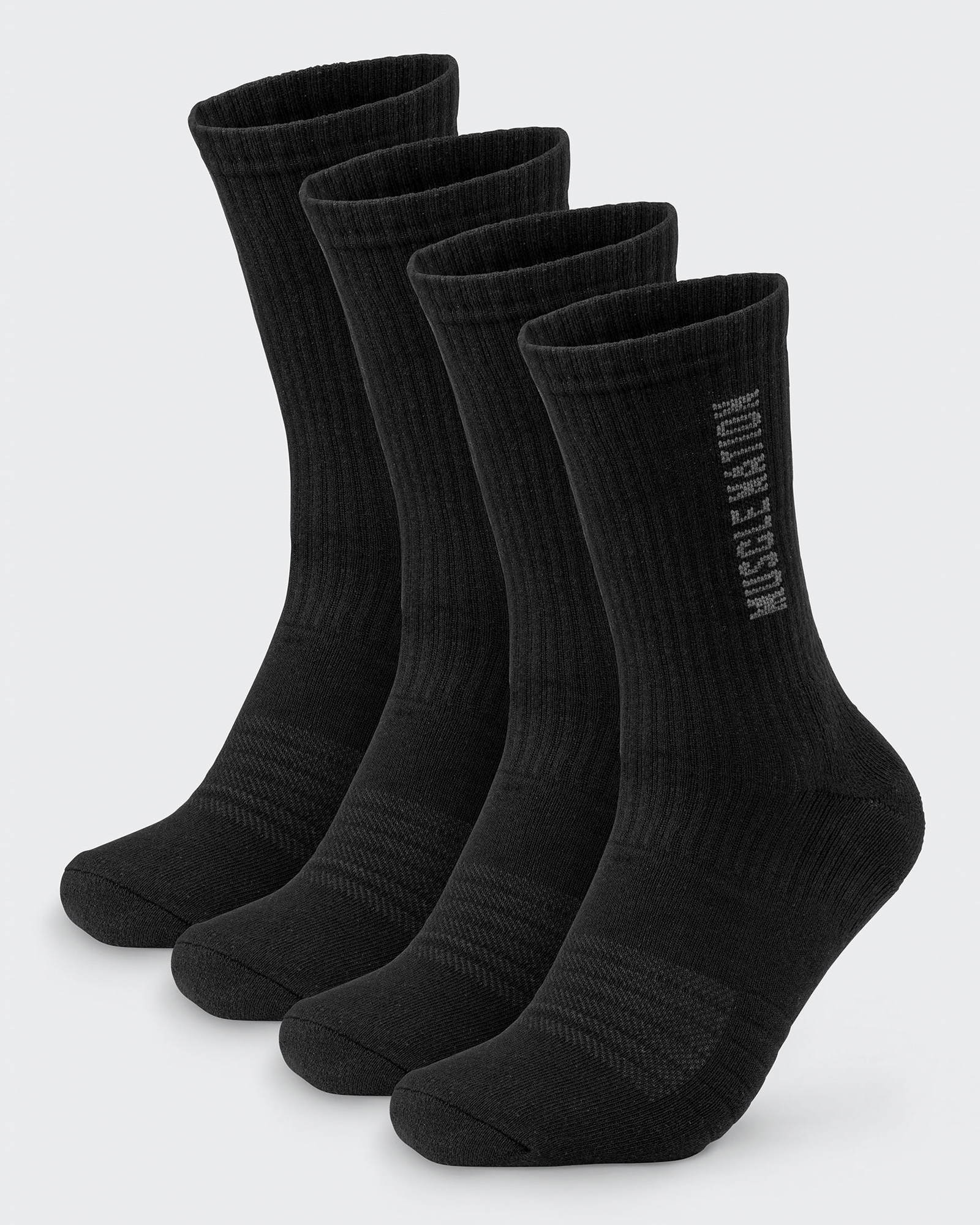 Mens Linear Crew Sock (2x Pack) - Black