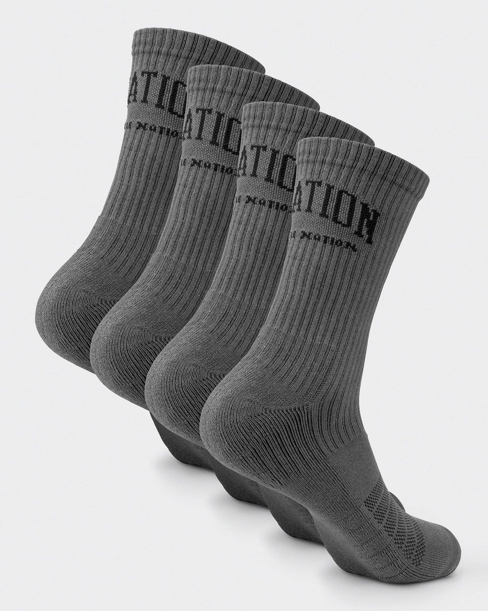 Mens Varsity Crew Sock (2x Pack) - Charcoal