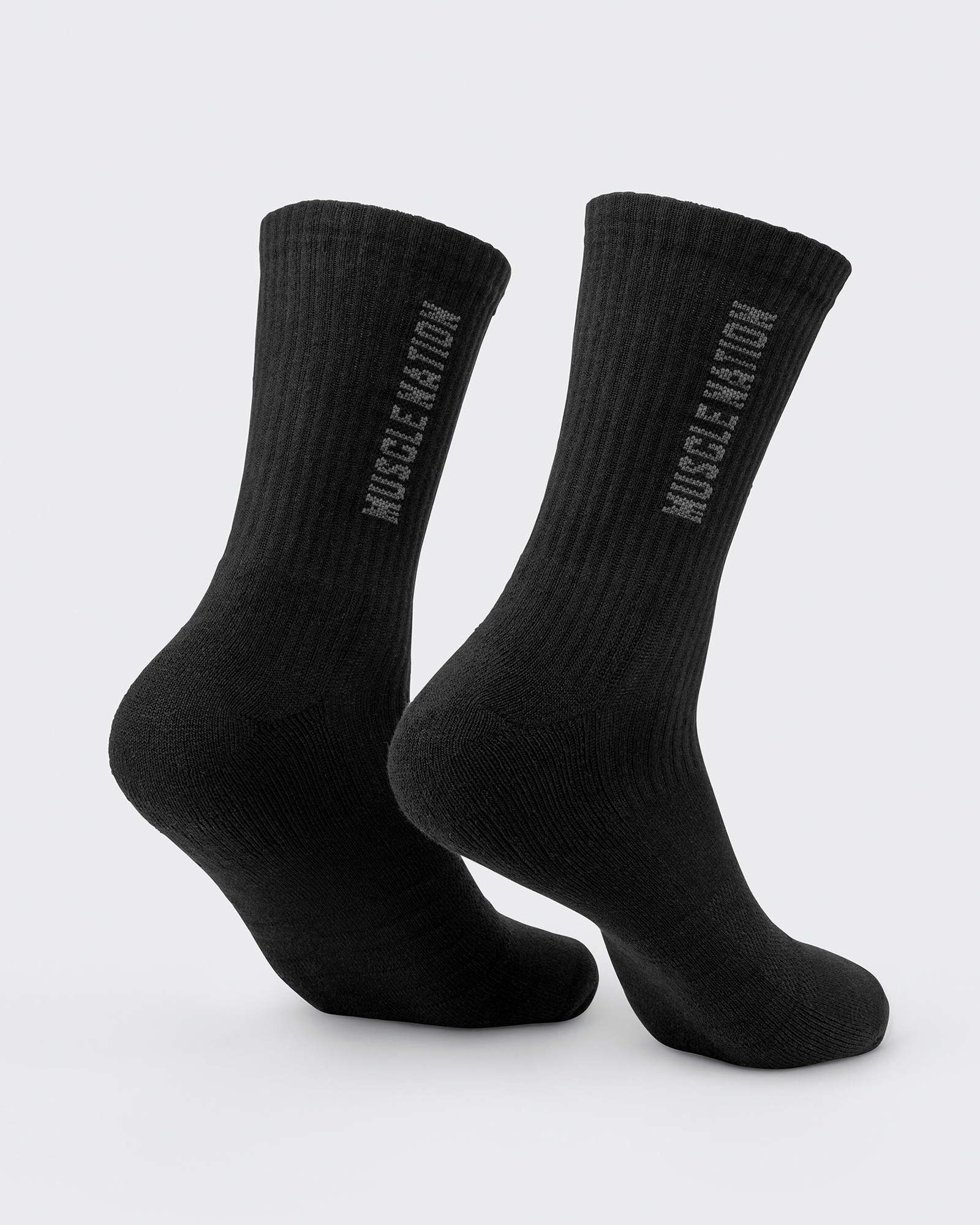 Mens Linear Crew Sock (2x Pack) - Black