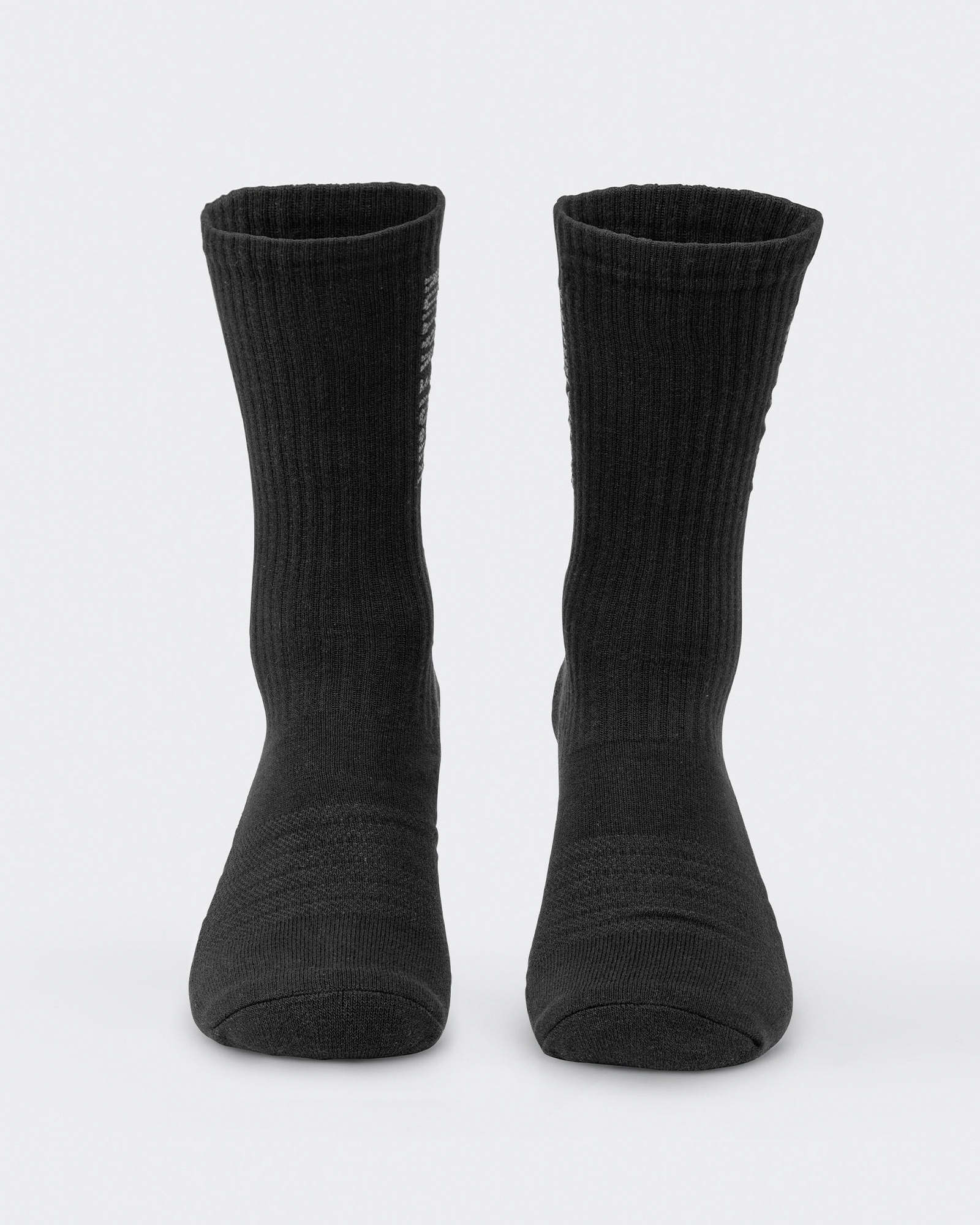 Mens Linear Crew Sock (2x Pack) - Black