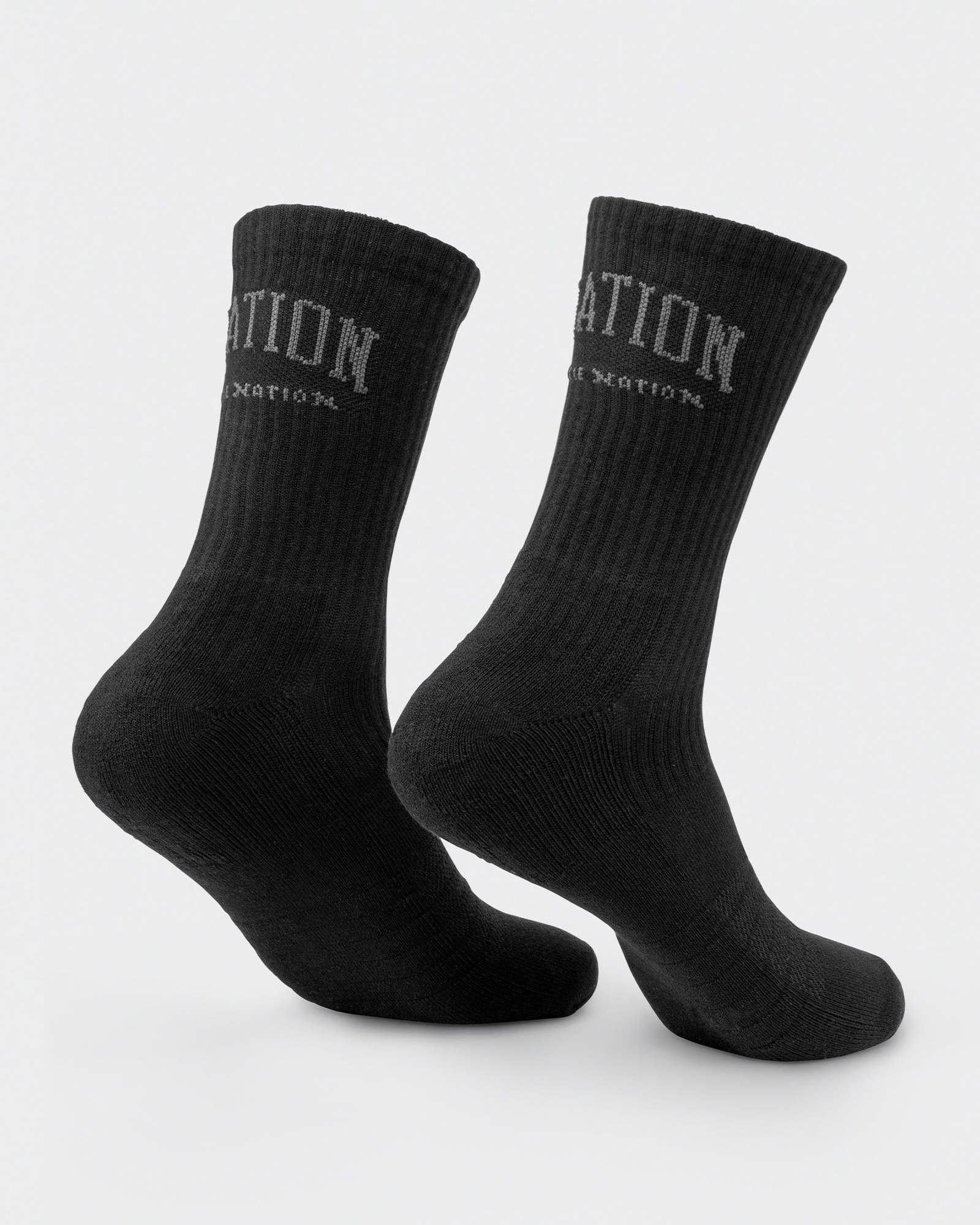 Mens Varsity Crew Sock (2x Pack) - Black
