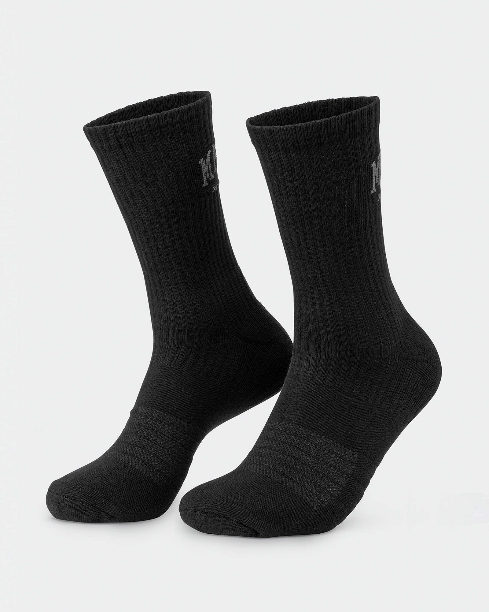 Mens Varsity Crew Sock (2x Pack) - Black