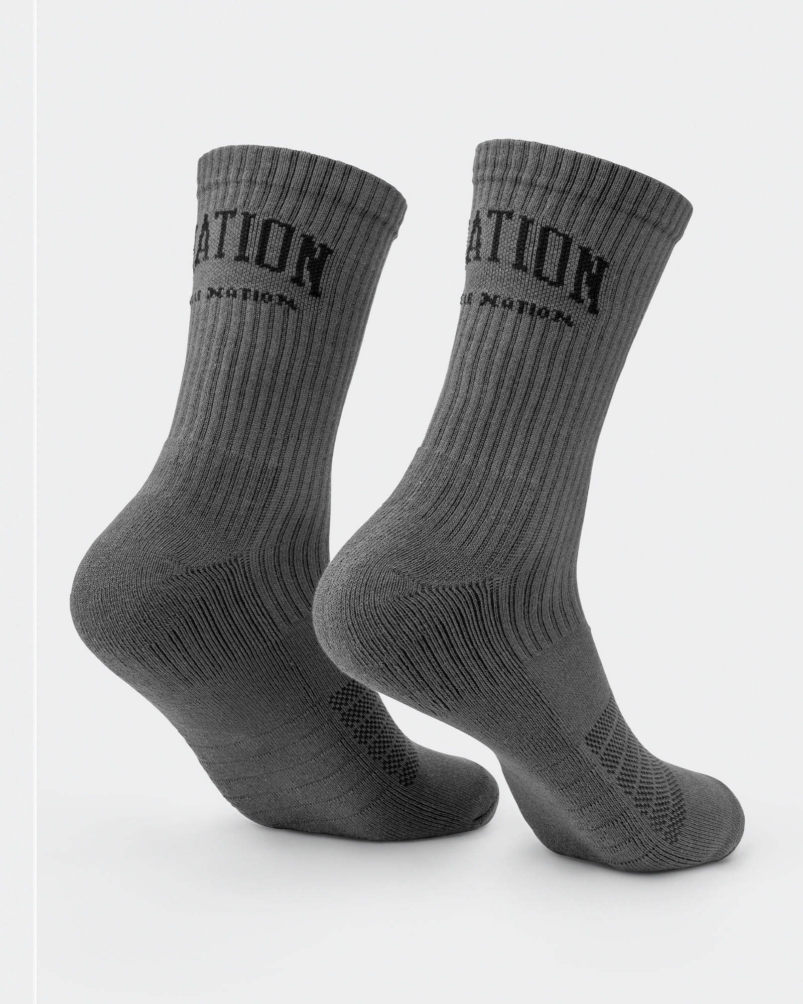 Mens Varsity Crew Sock (2x Pack) - Charcoal