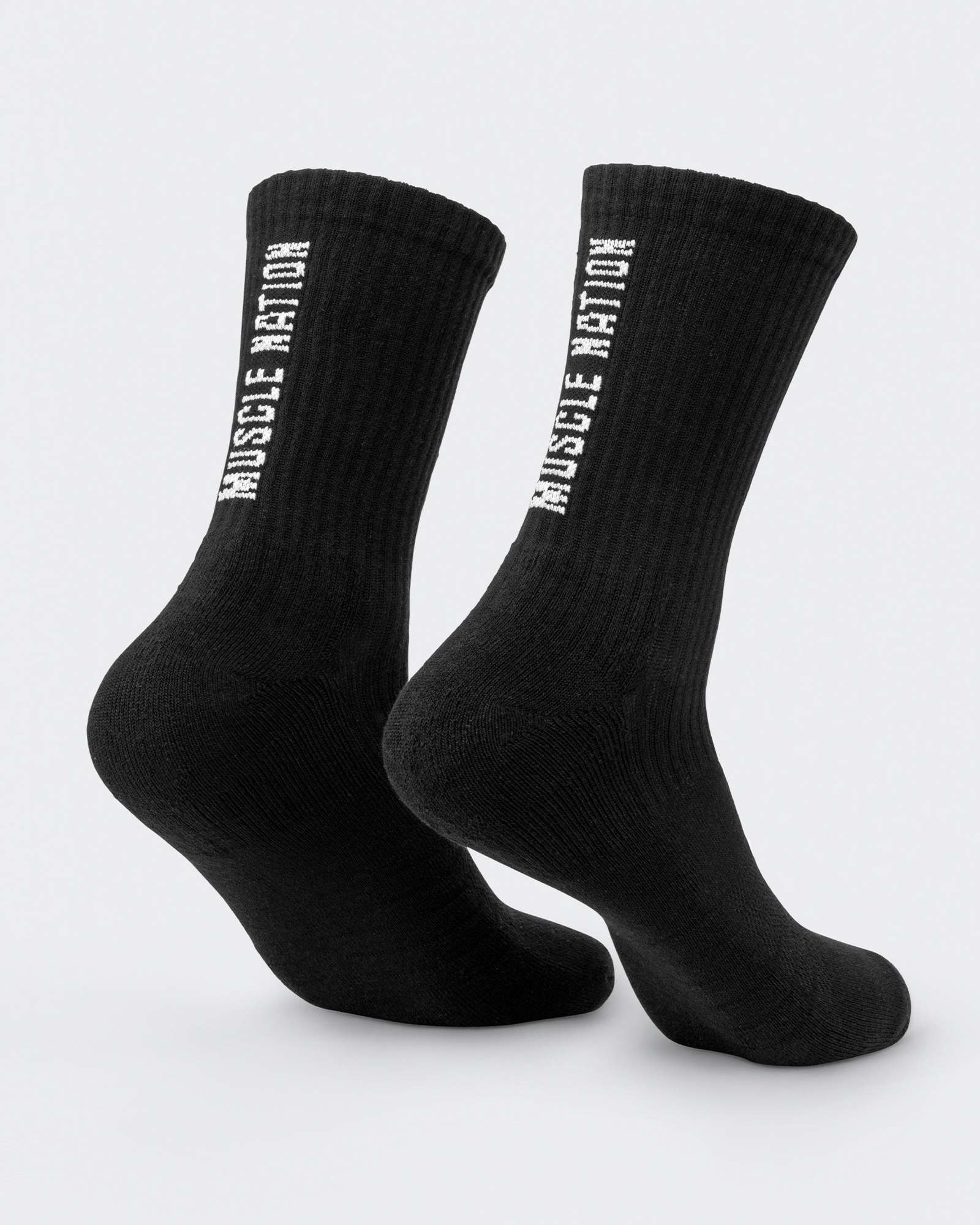Mens Trainer Crew Sock (2x Pack) - Black