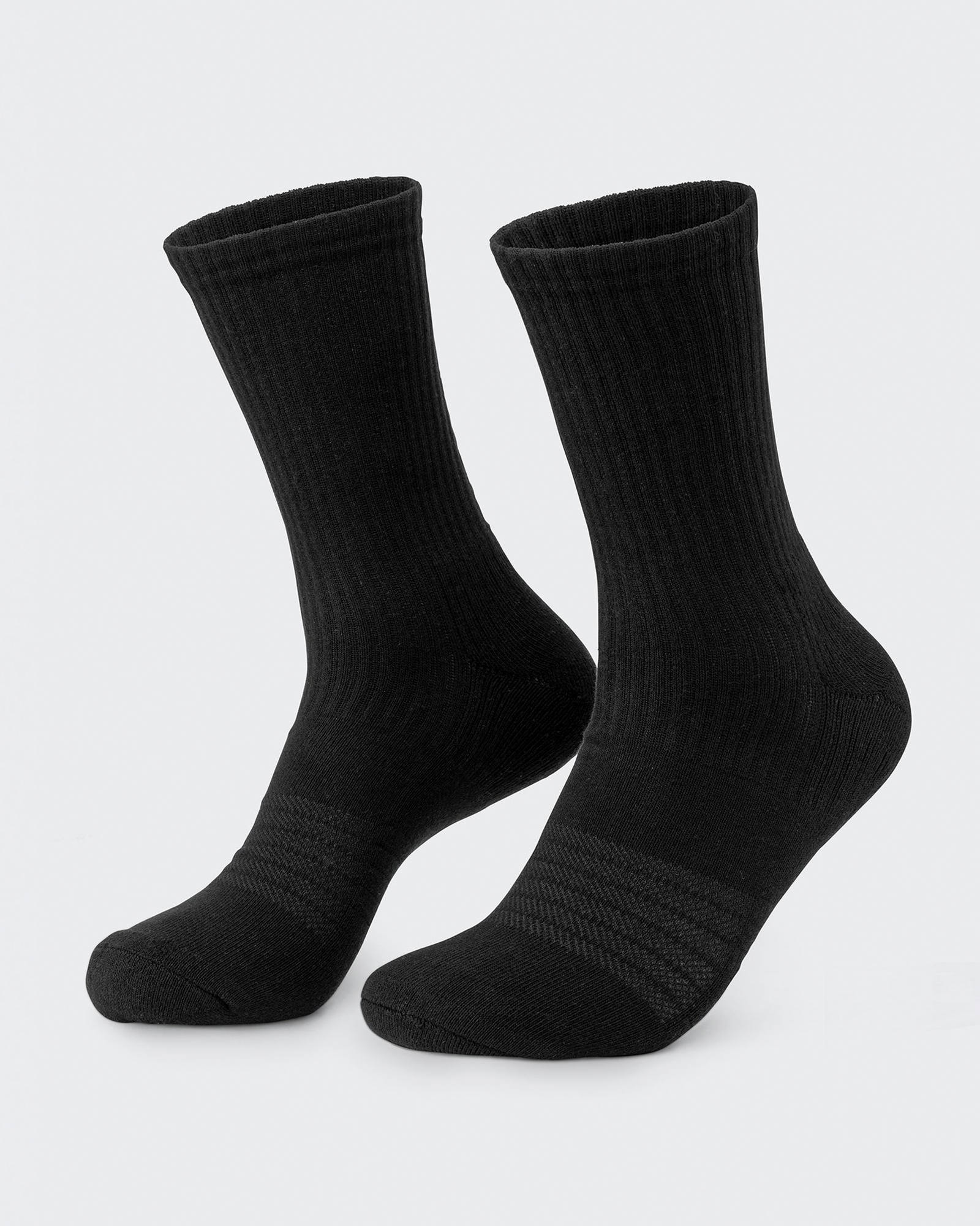 Mens Trainer Crew Sock (2x Pack) - Black