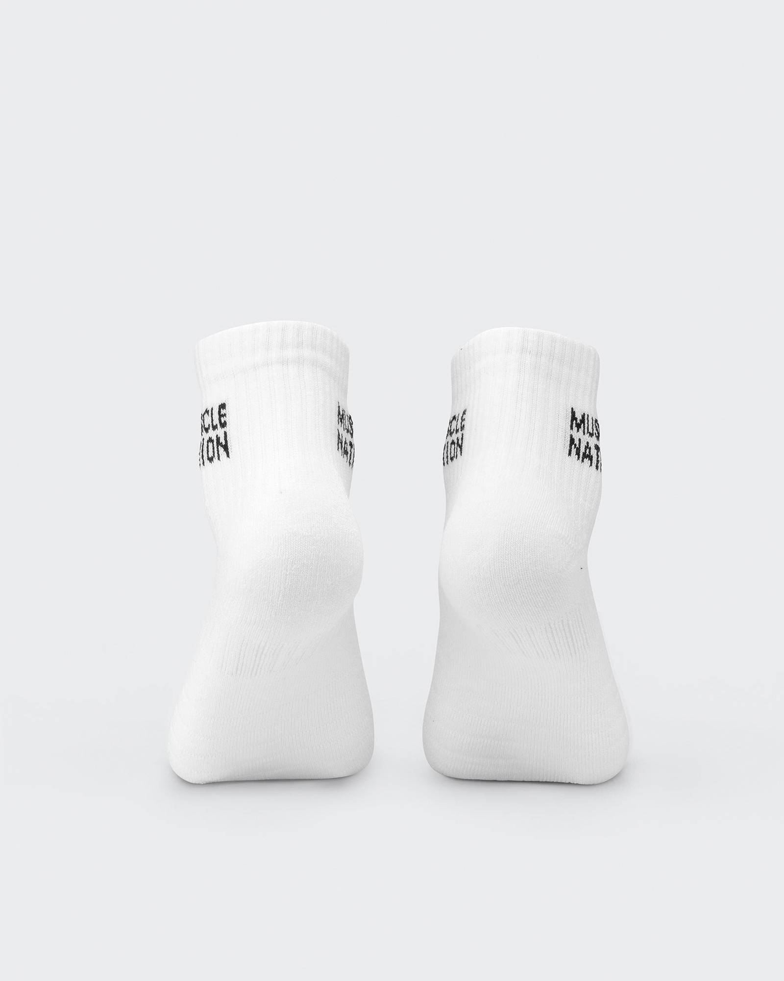 Womens 1/4 Crew Sock (2X Pack) - Black / White