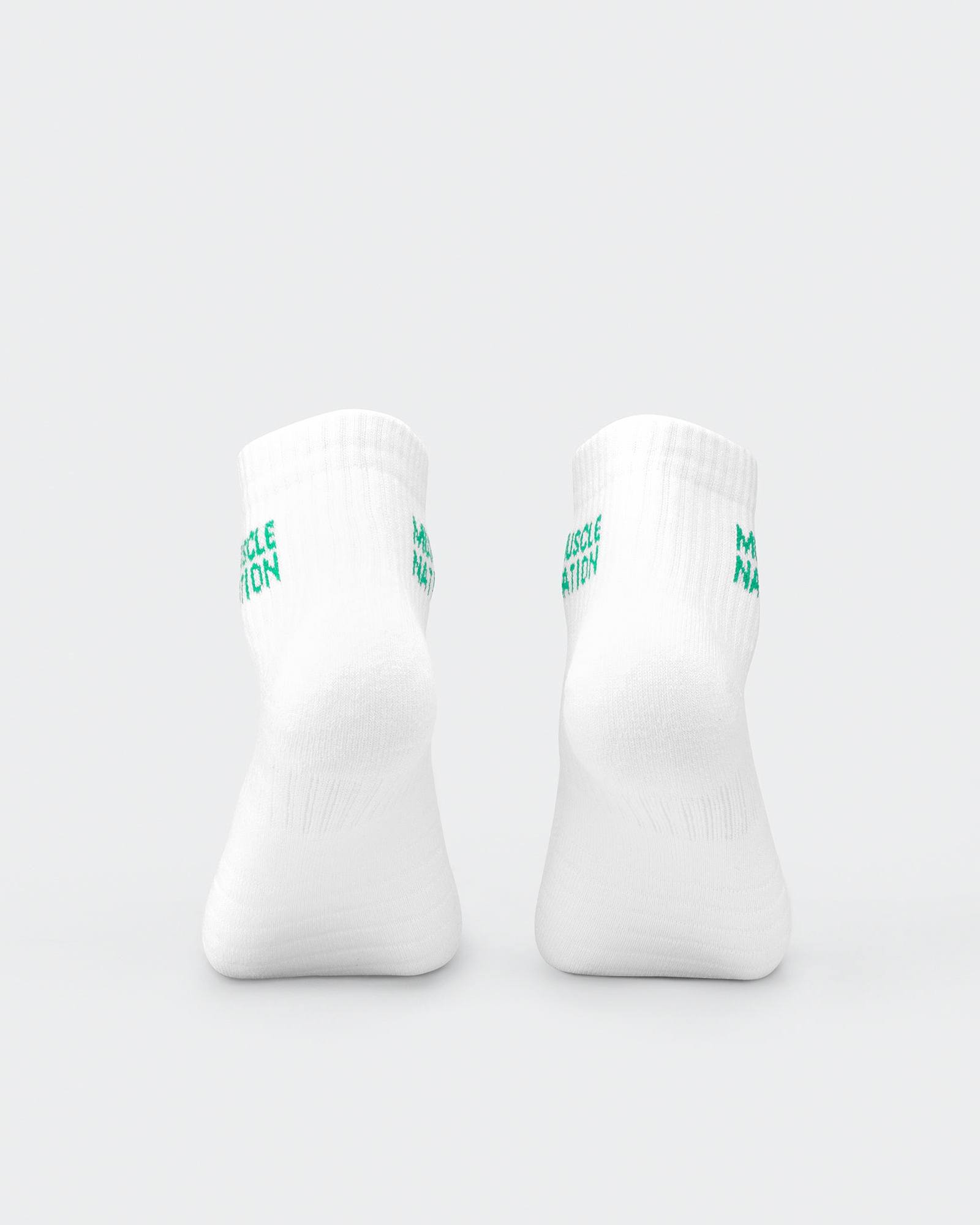 Womens 1/4 Crew Sock (2x Pack) - Clover/ Hollywood pink