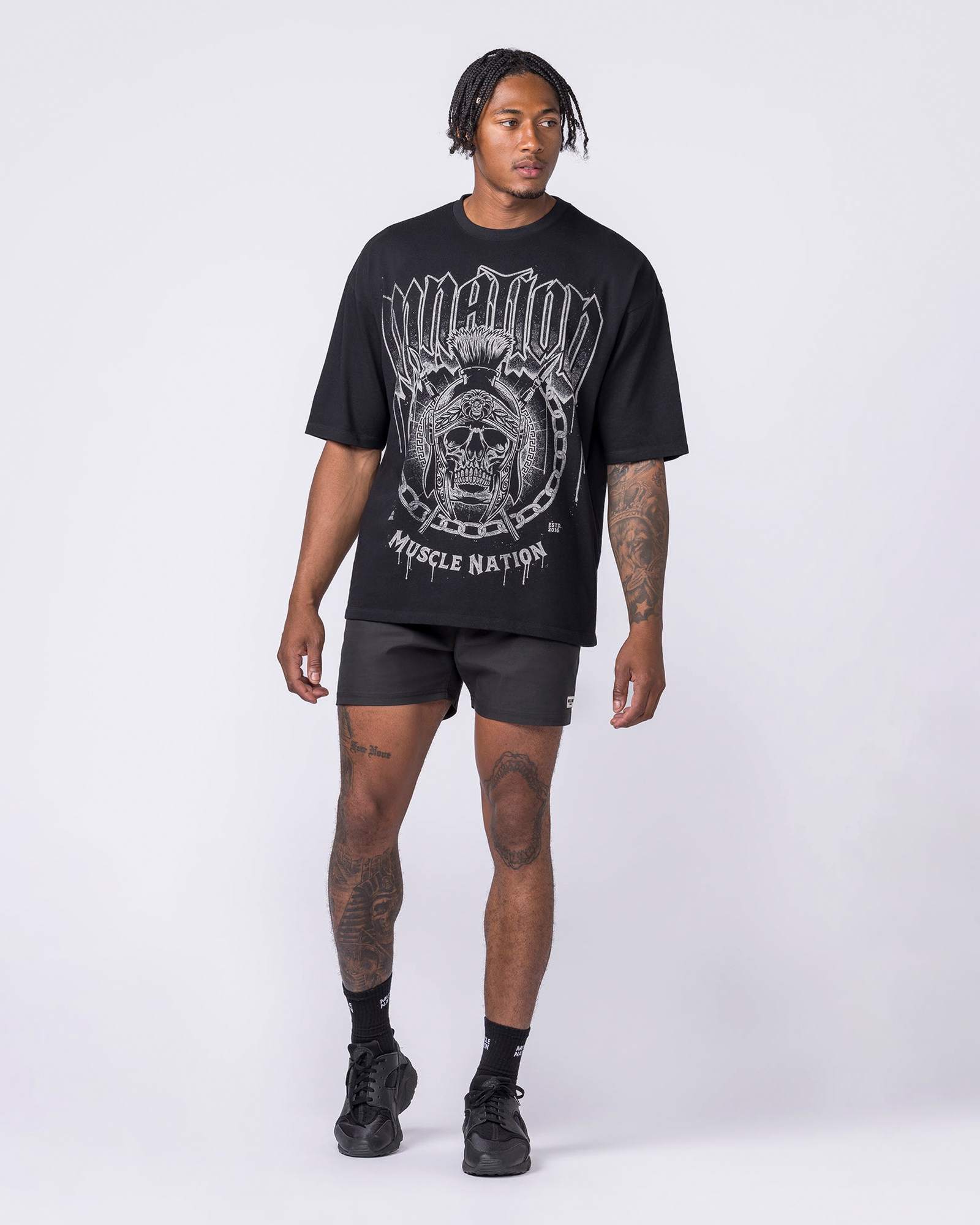 Spartan Oversized Tee - Black