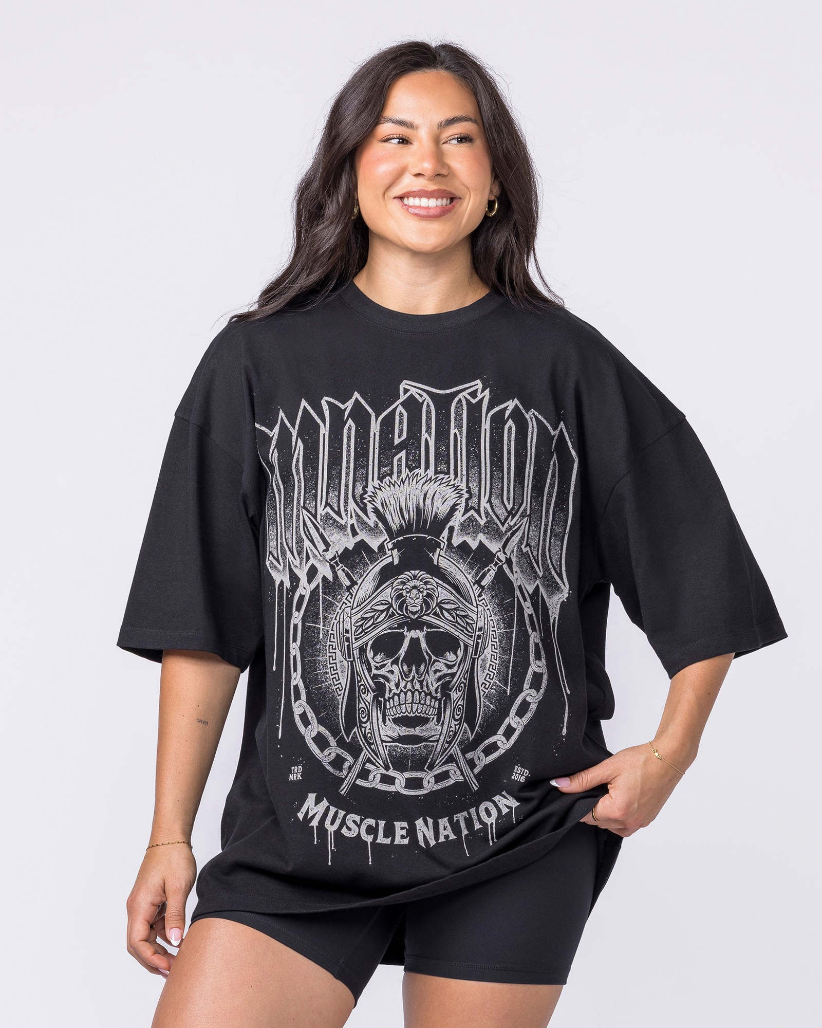 Spartan Oversized Tee - Black