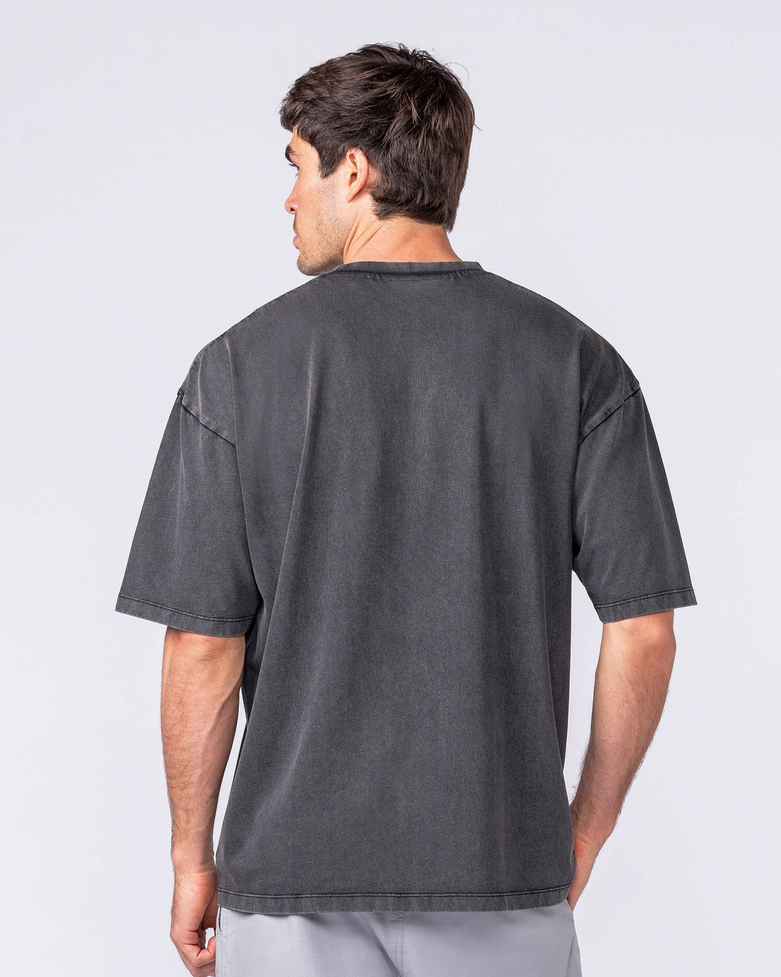 Spartan Oversized Vintage Tee - Washed Black