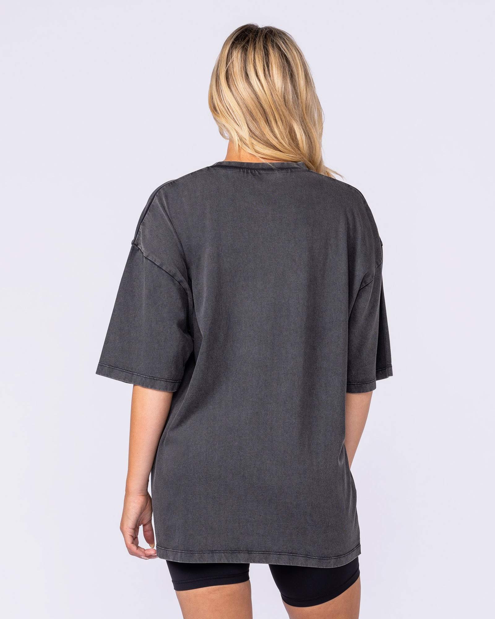 Spartan Oversized Vintage Tee - Washed Black