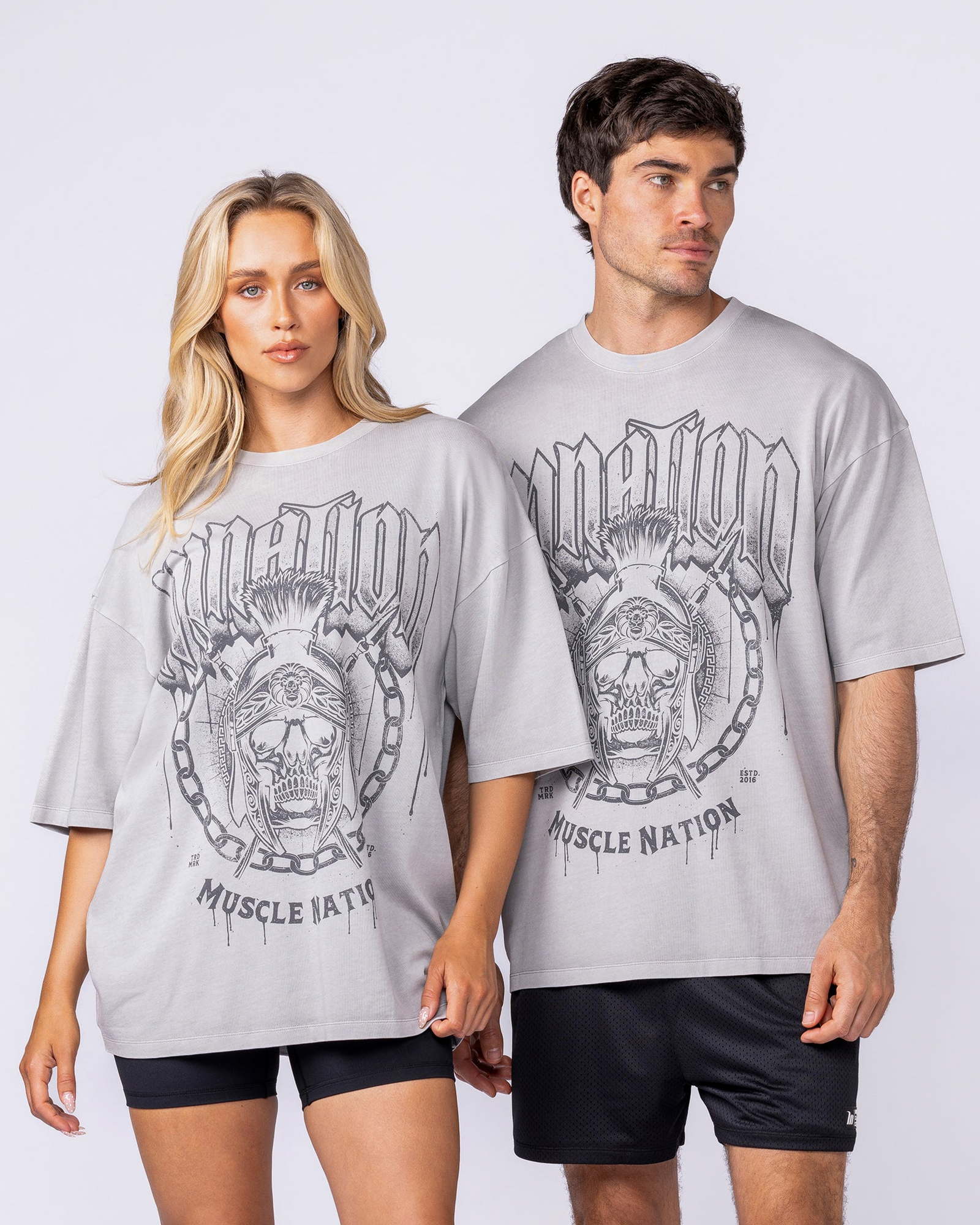 Spartan Oversized Vintage Tee - Washed Quiet Grey
