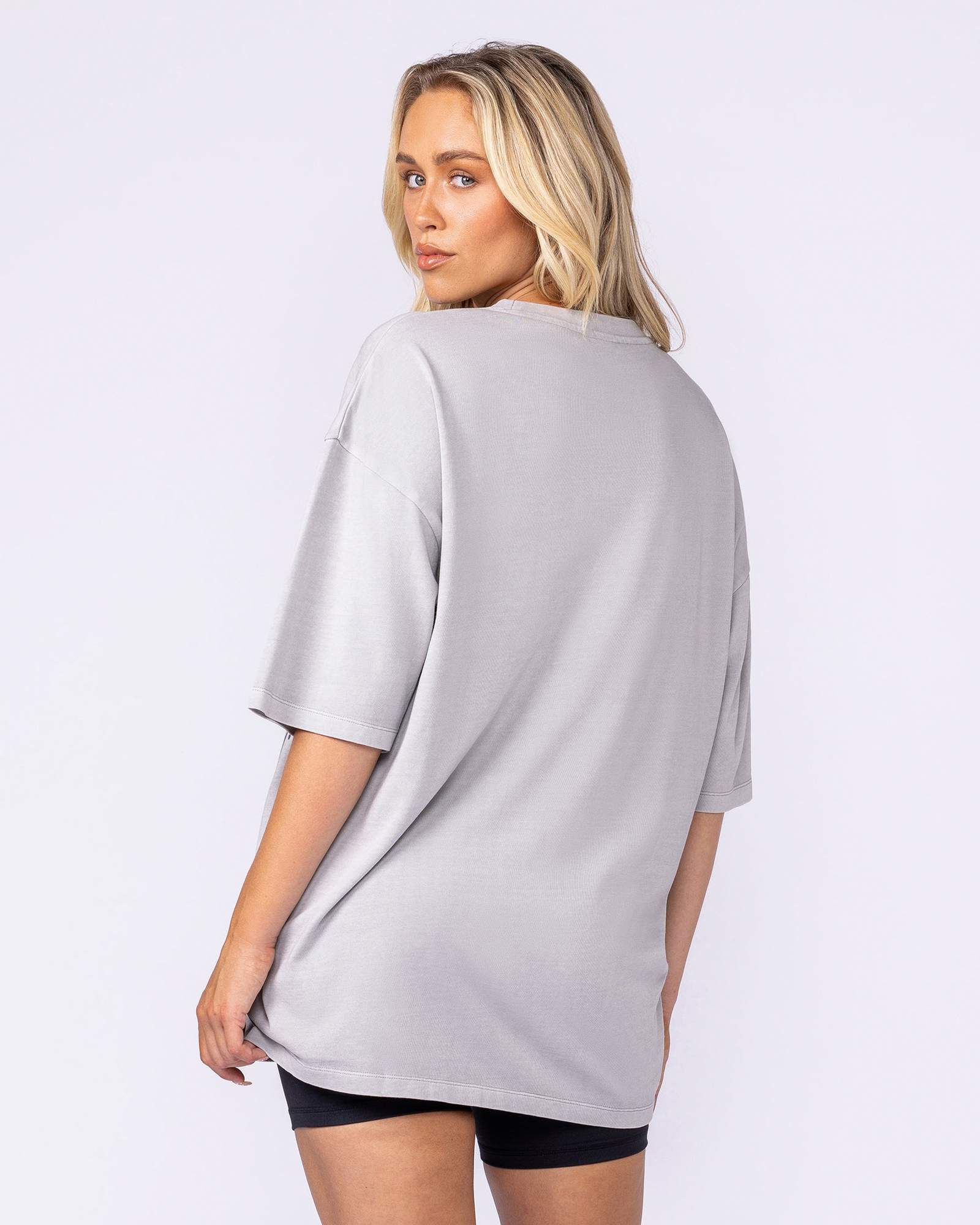 Spartan Oversized Vintage Tee - Washed Quiet Grey