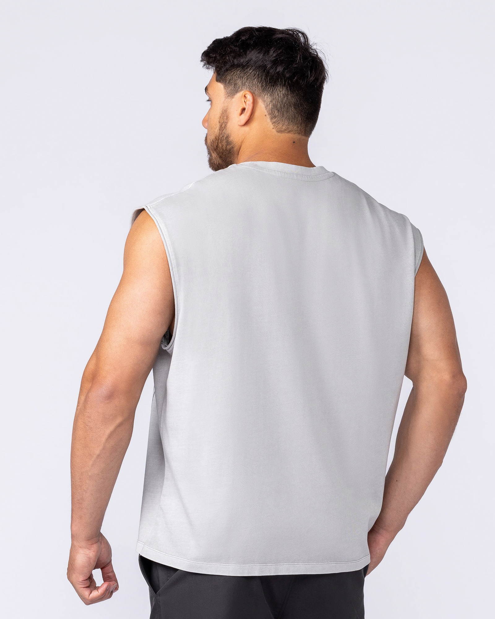 Spartan Vintage Boxy Muscle Tank - Washed Quiet Grey