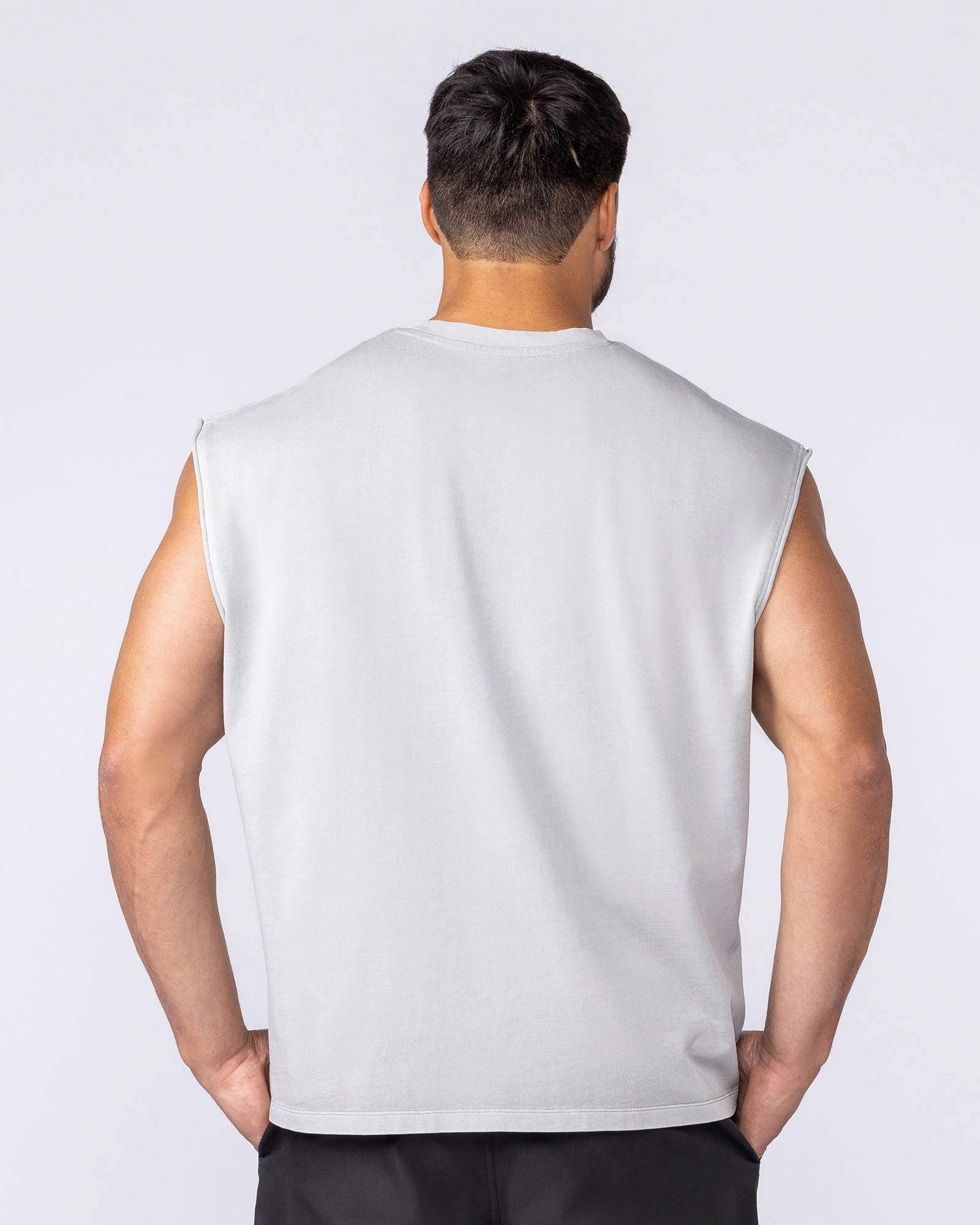 Spartan Vintage Boxy Muscle Tank - Washed Quiet Grey