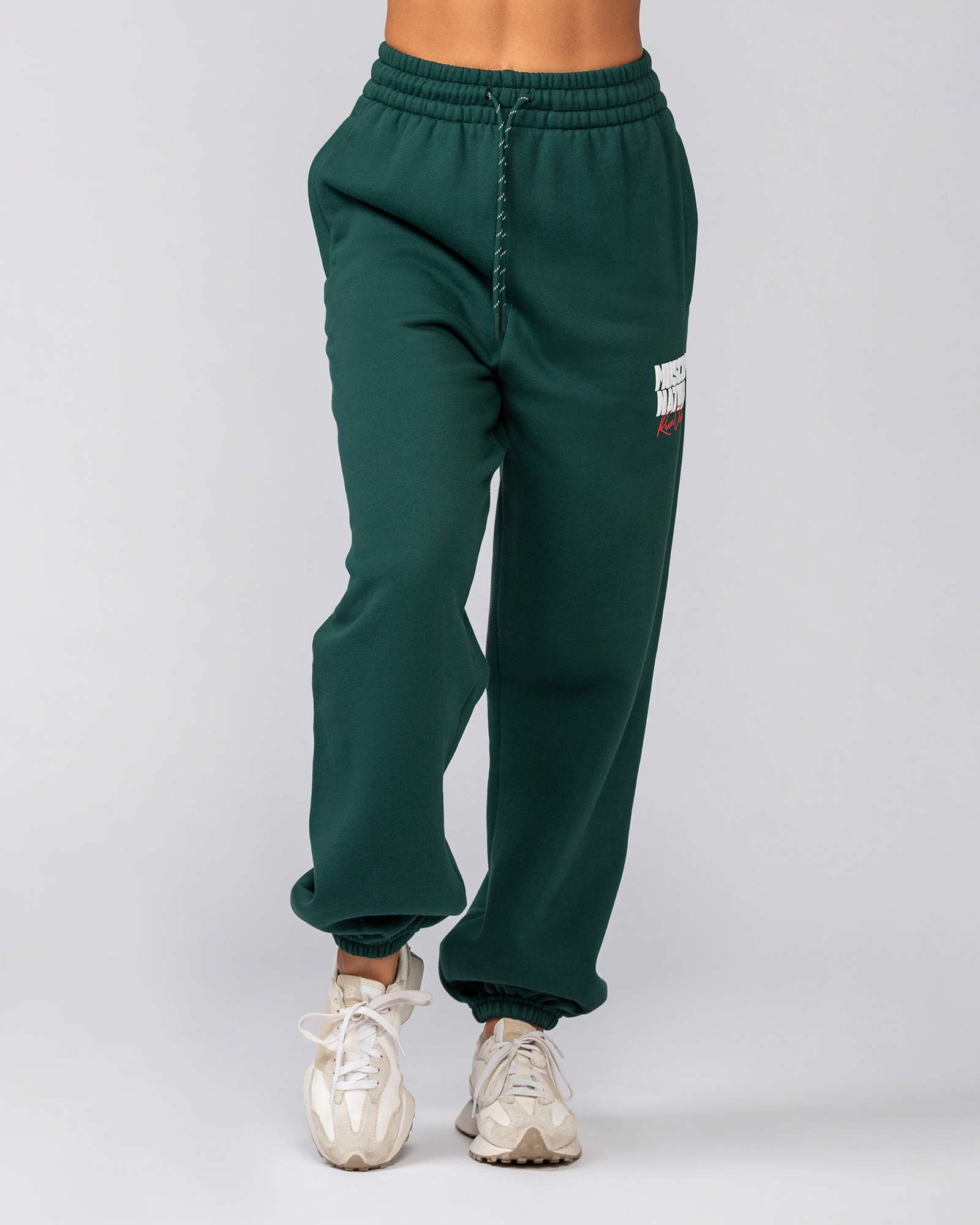 Sports Mode Slouchy Trackies - Evergreen