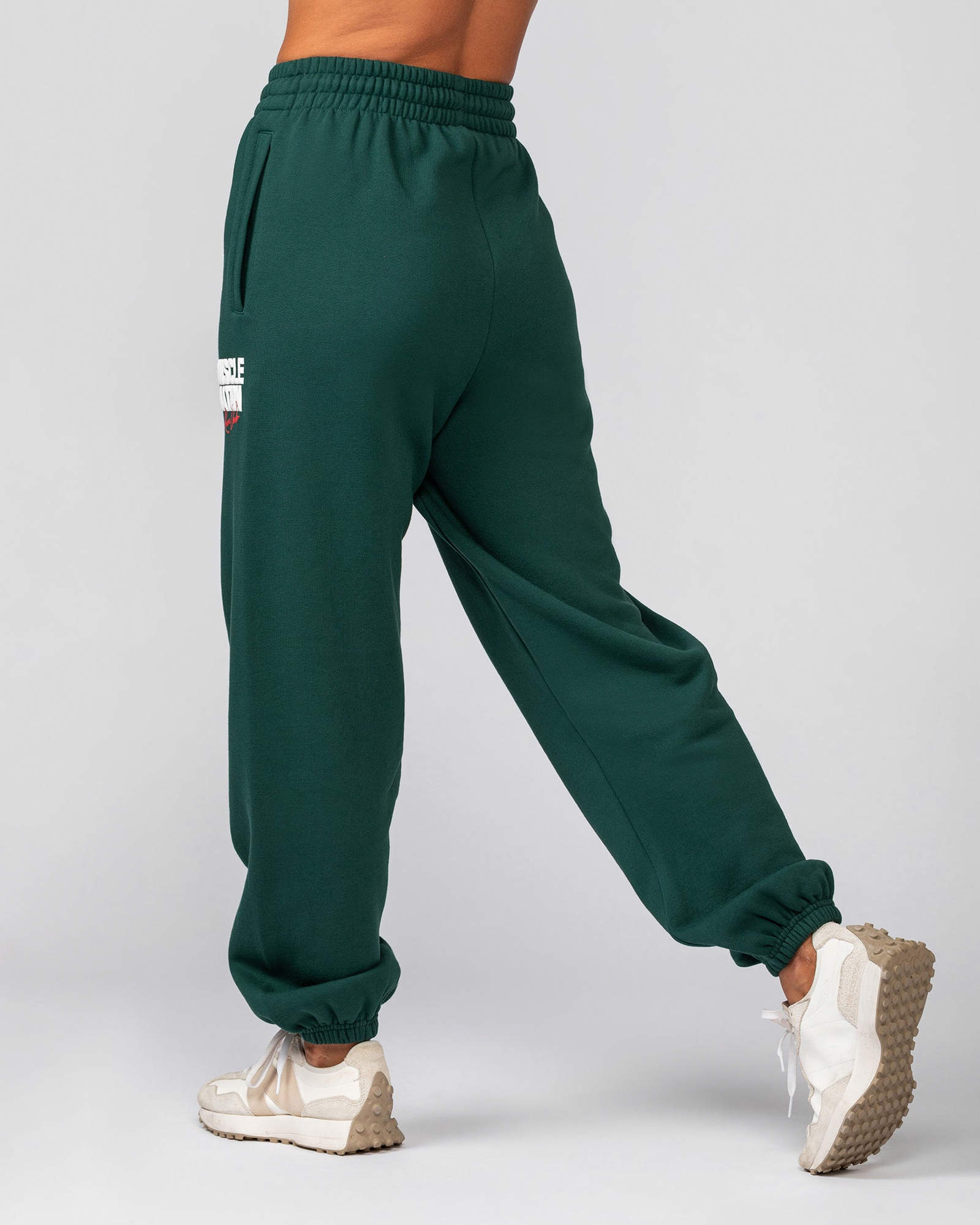 Sports Mode Slouchy Trackies - Evergreen
