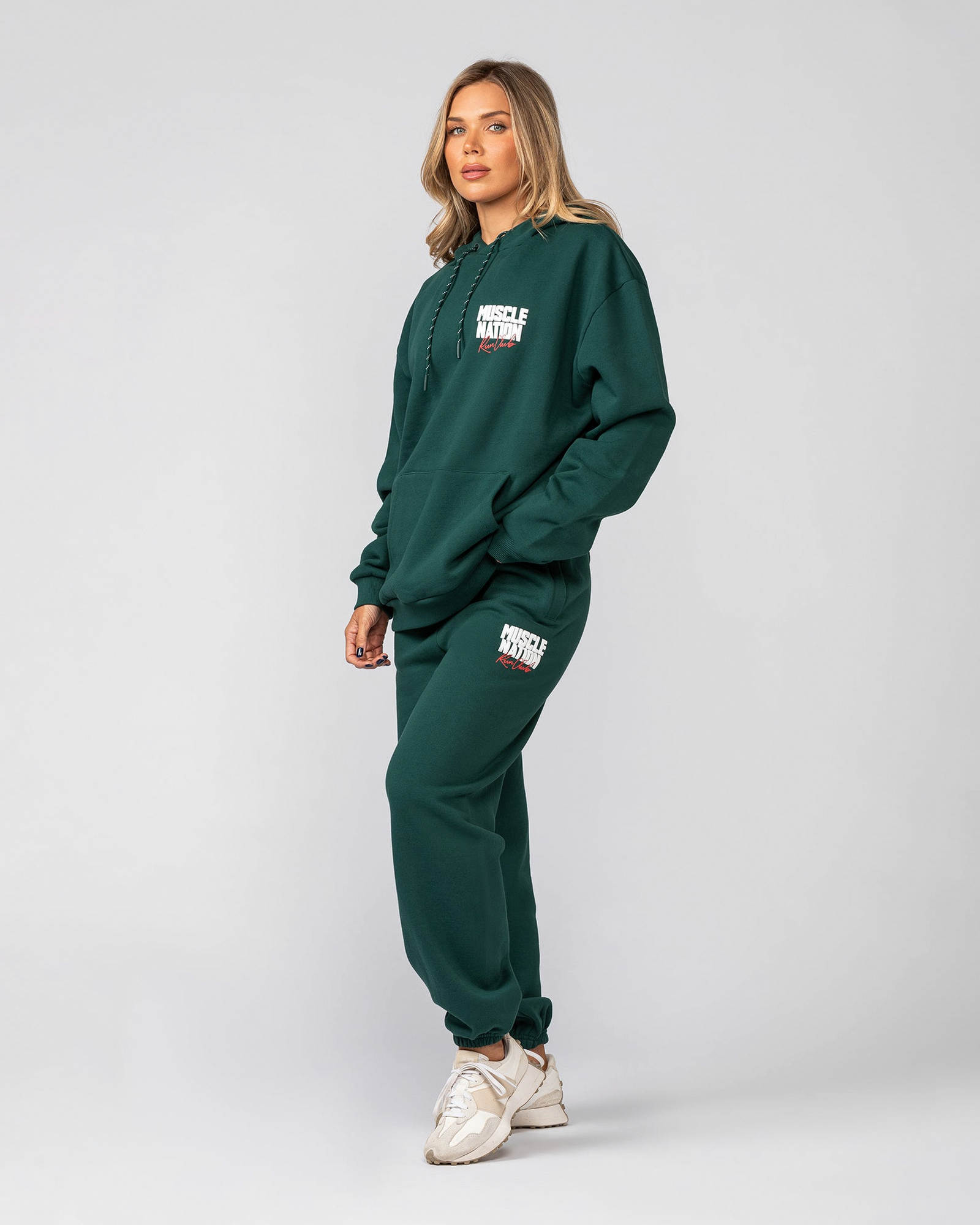 Sports Mode Slouchy Trackies - Evergreen