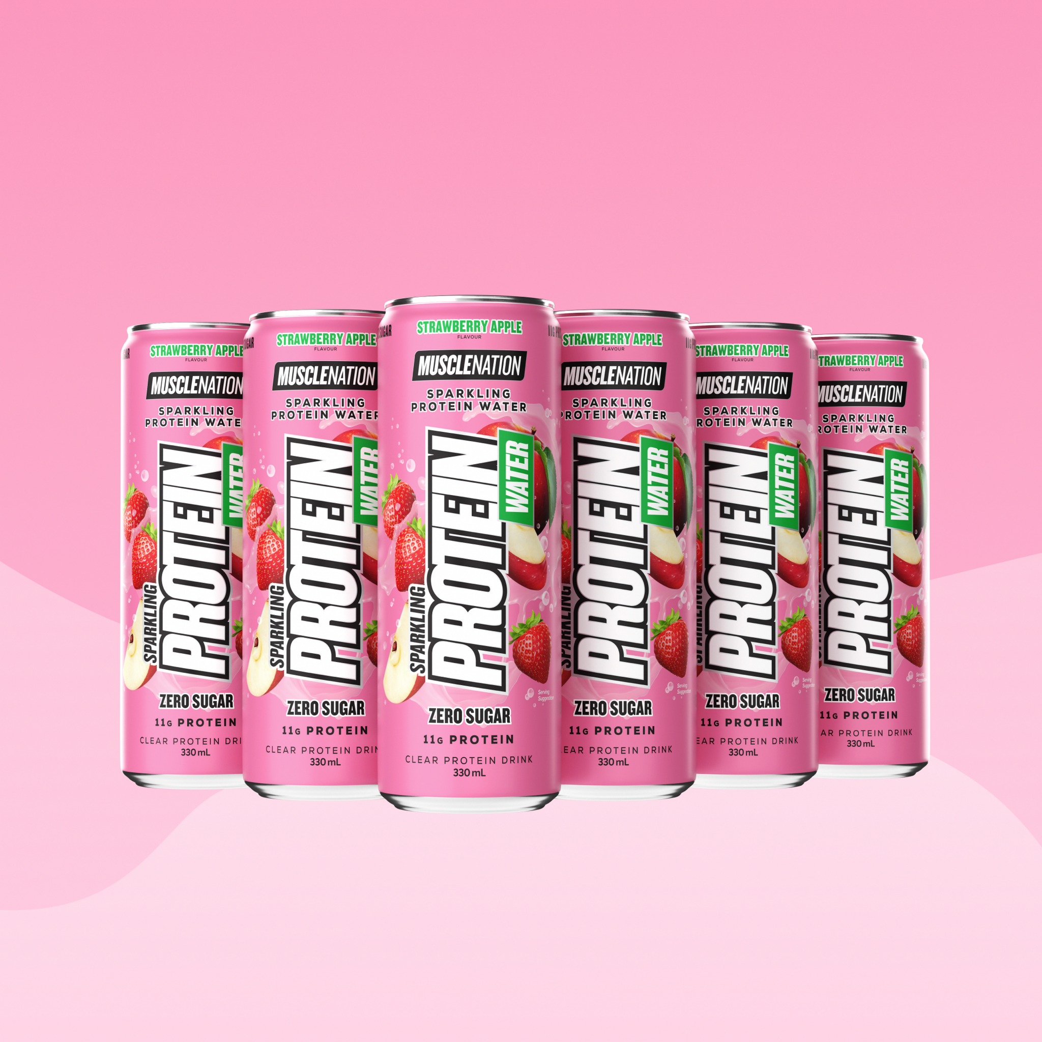 SPARKLING PROTEIN WATER Zero Sugar - Strawberry Apple 330ml (12 Pack)