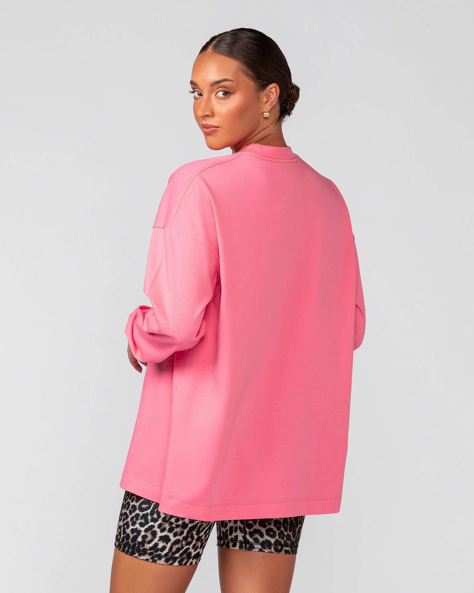 Stats Oversized Long Sleeve Tee - Calypso
