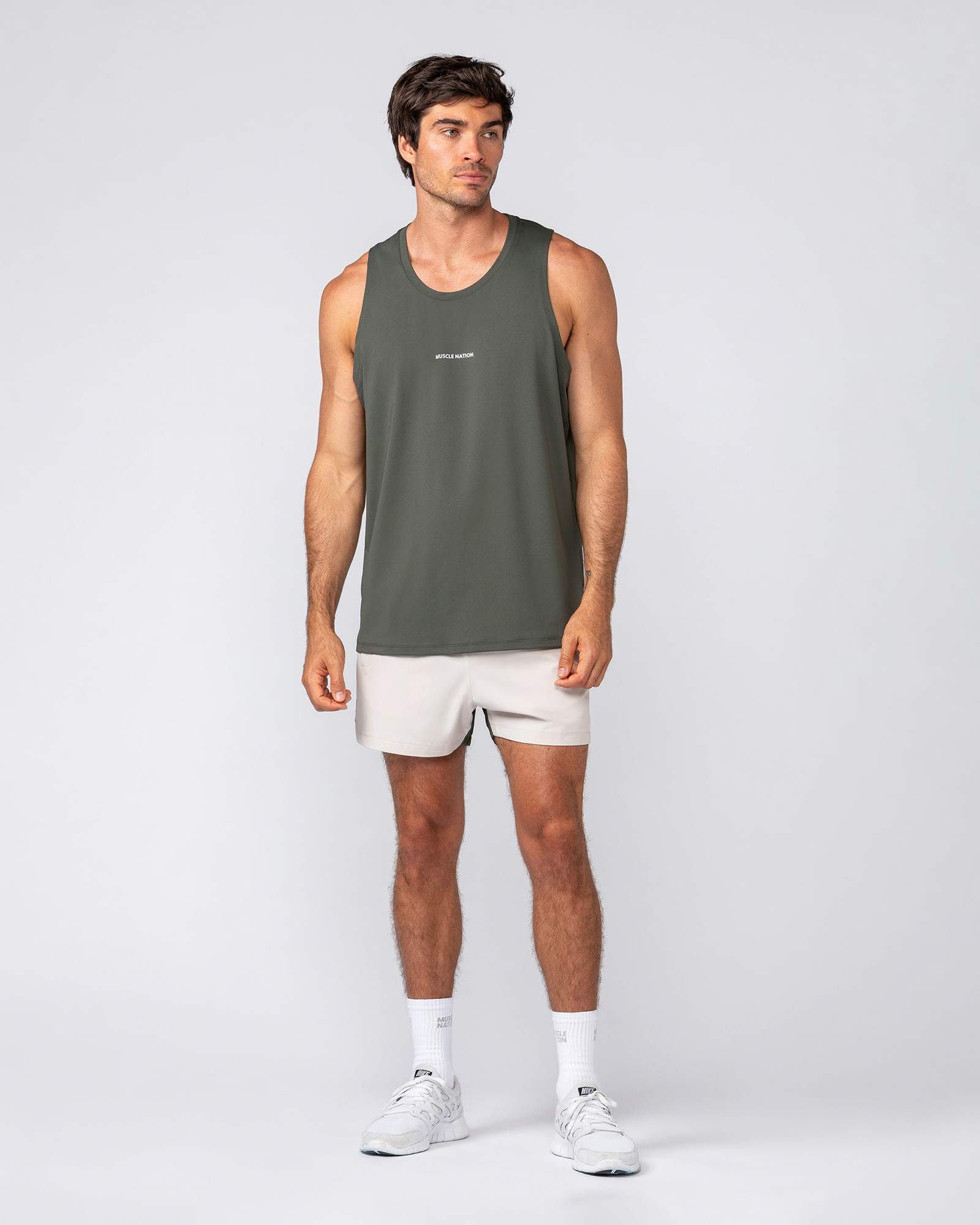 Stride 3.5" Shorts - Cream / Dark Khaki