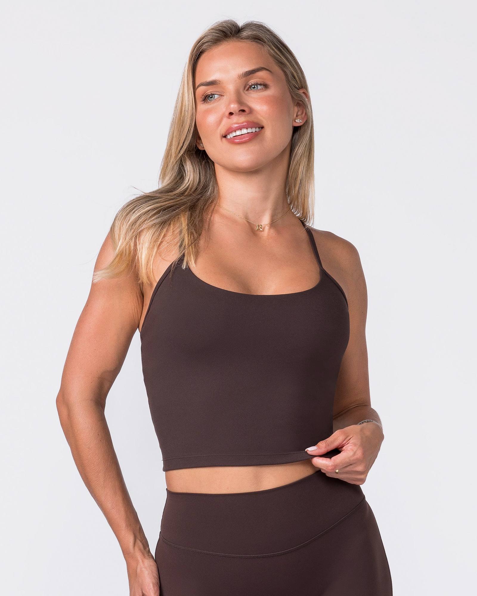 Stride Bra Tank - Cocoa