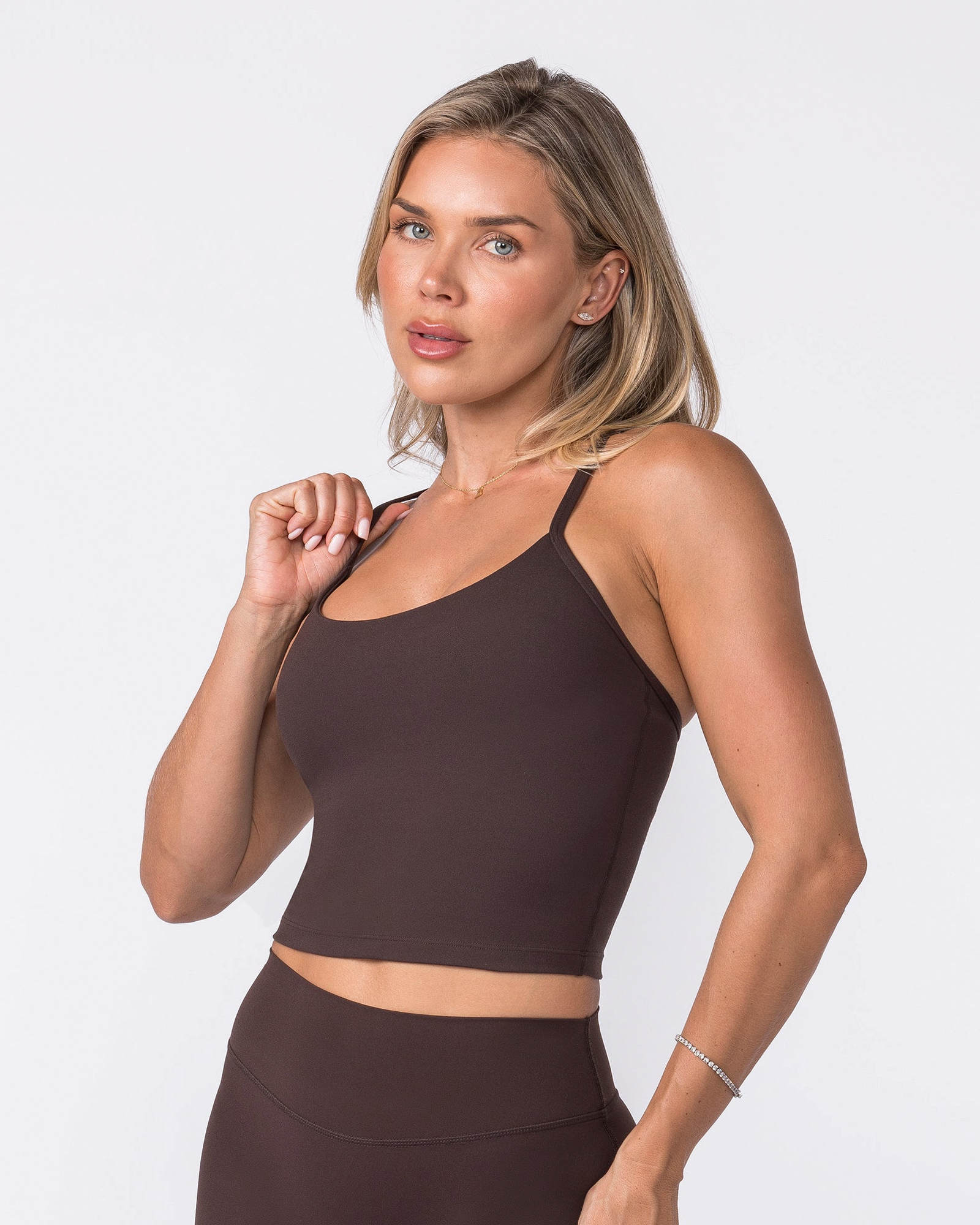 Stride Bra Tank - Cocoa
