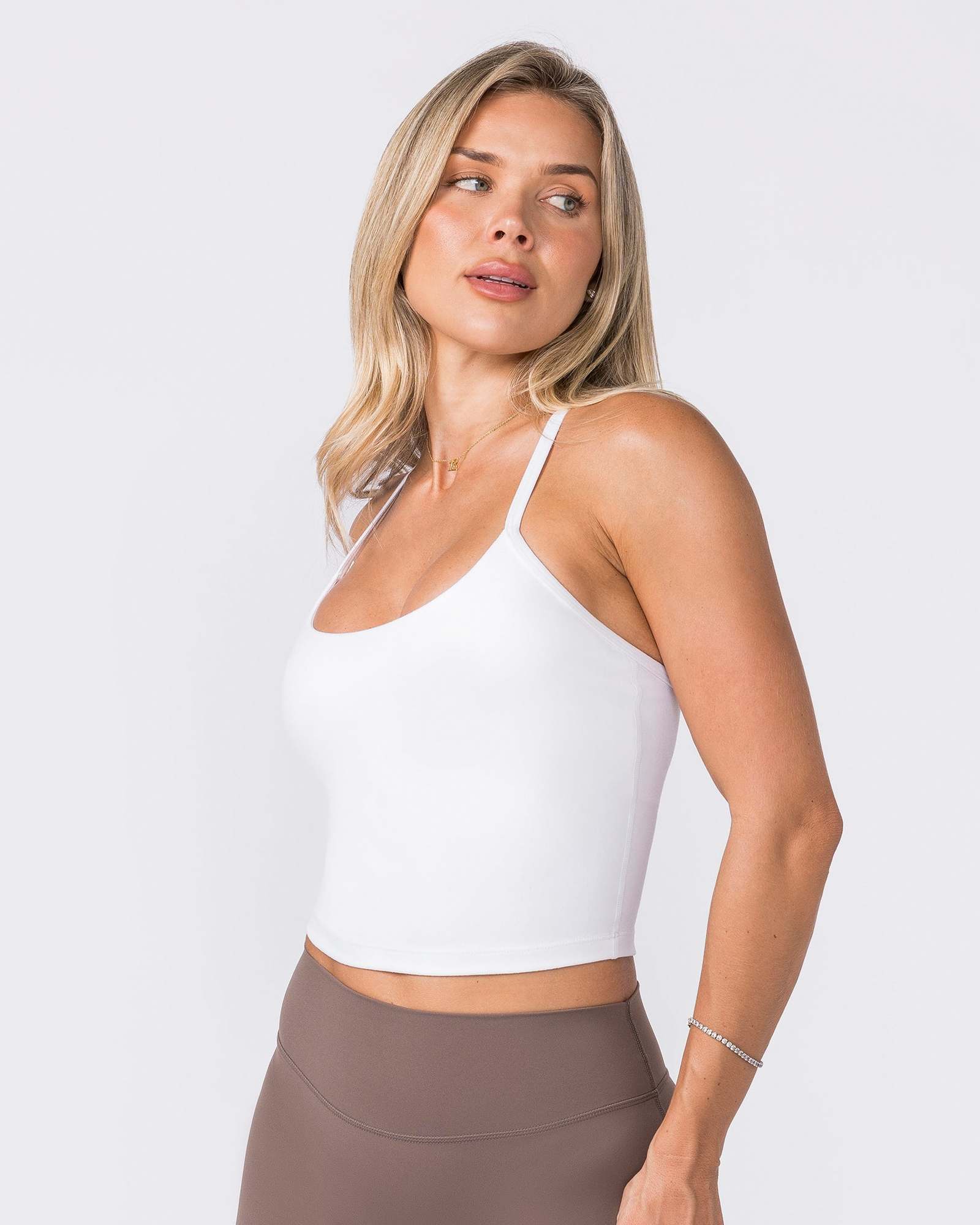 Stride Bra Tank - White